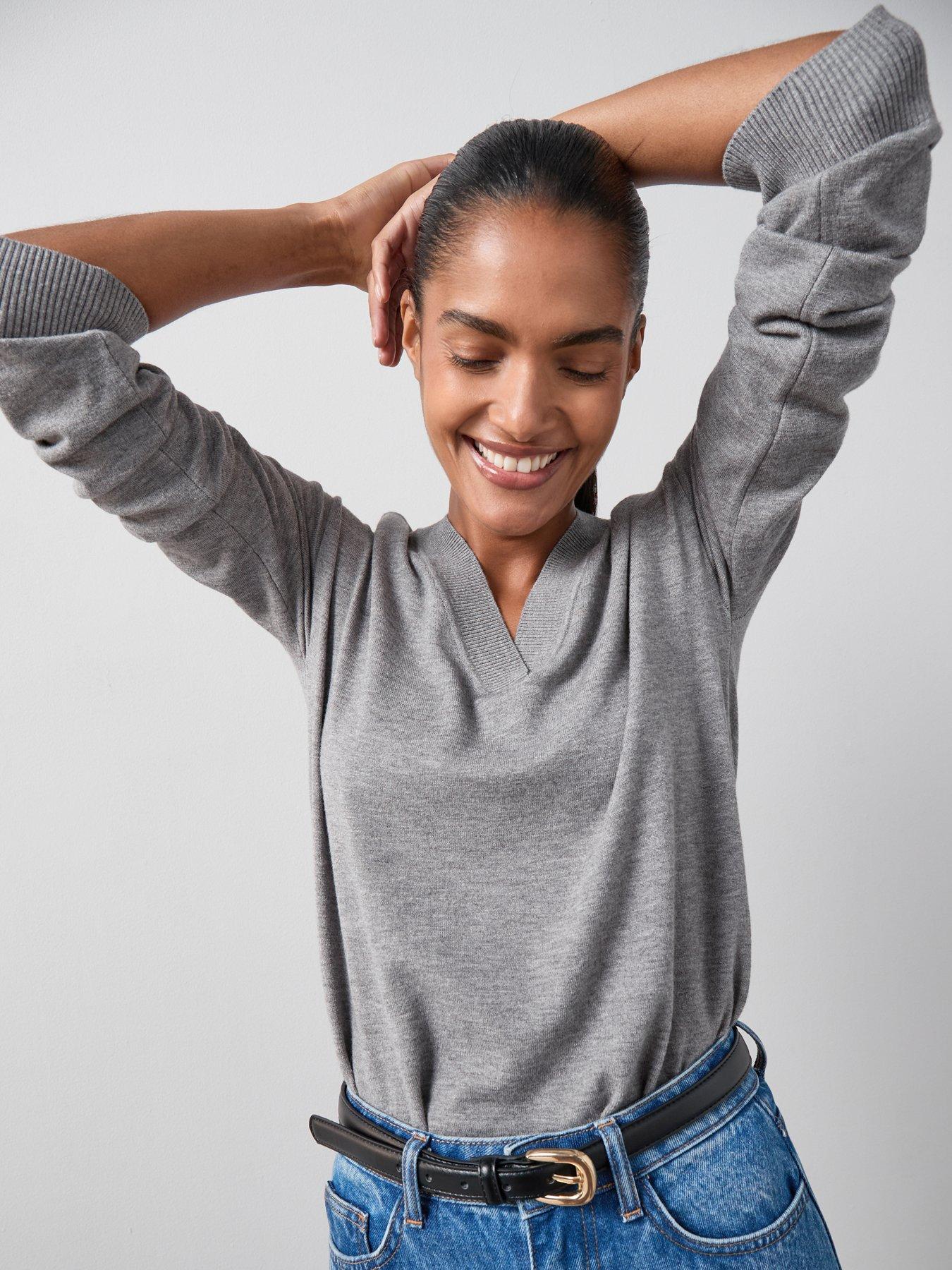 the-very-collection-classic-comfort-v-neck-longline-jumper-greydetail
