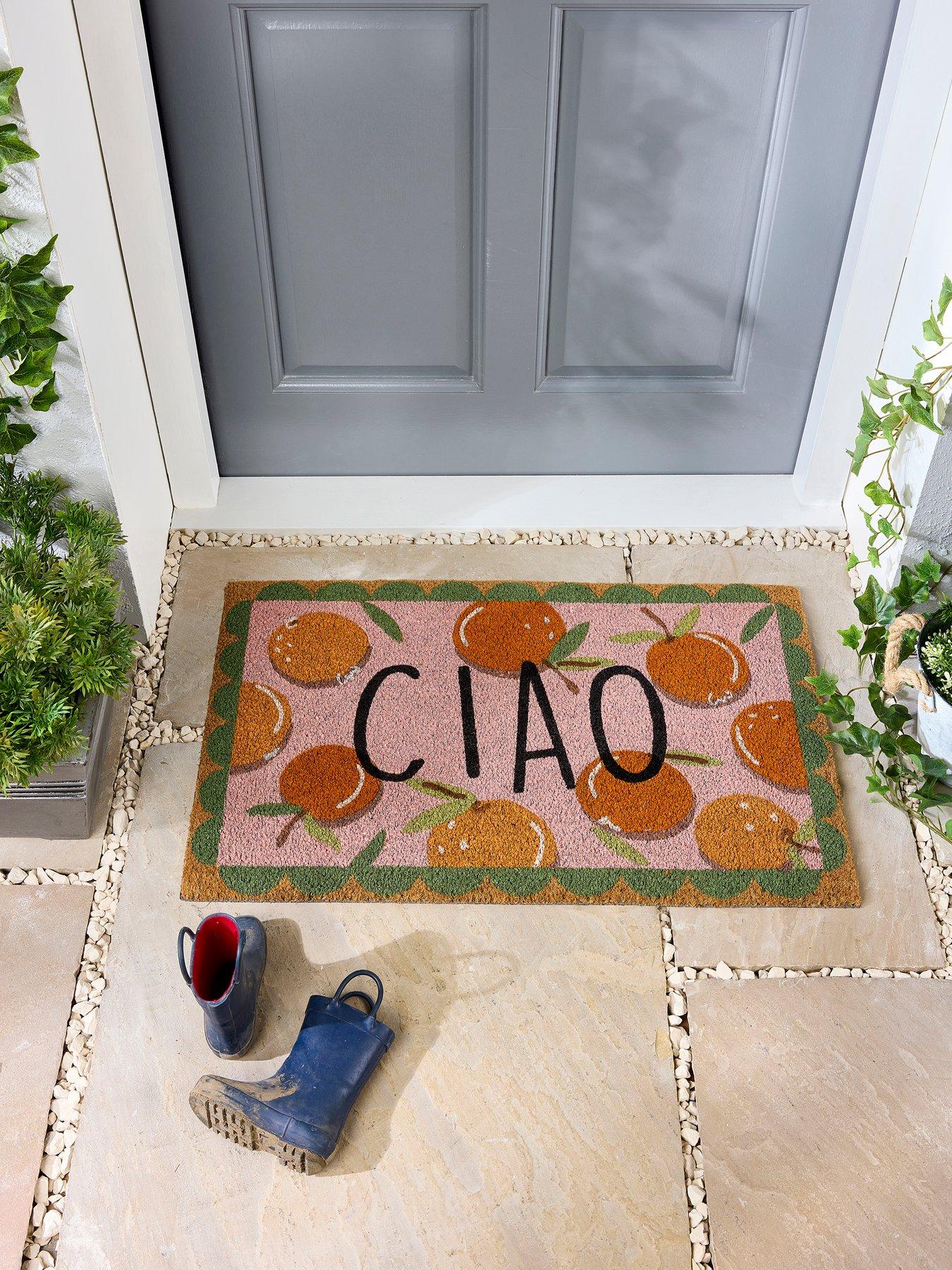 Image 1 of 4 of The Very Collection Mandarin Ciao Doormat 45x75cm - Orange