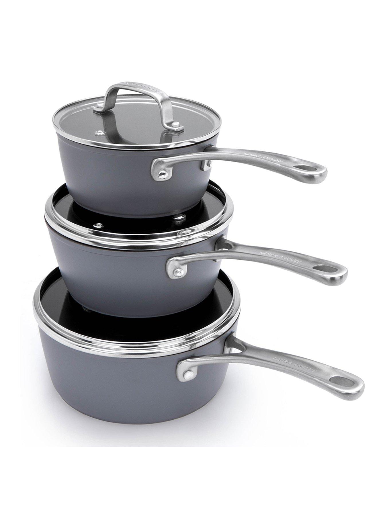 undefined 3 Piece Saucepan Set - Slate