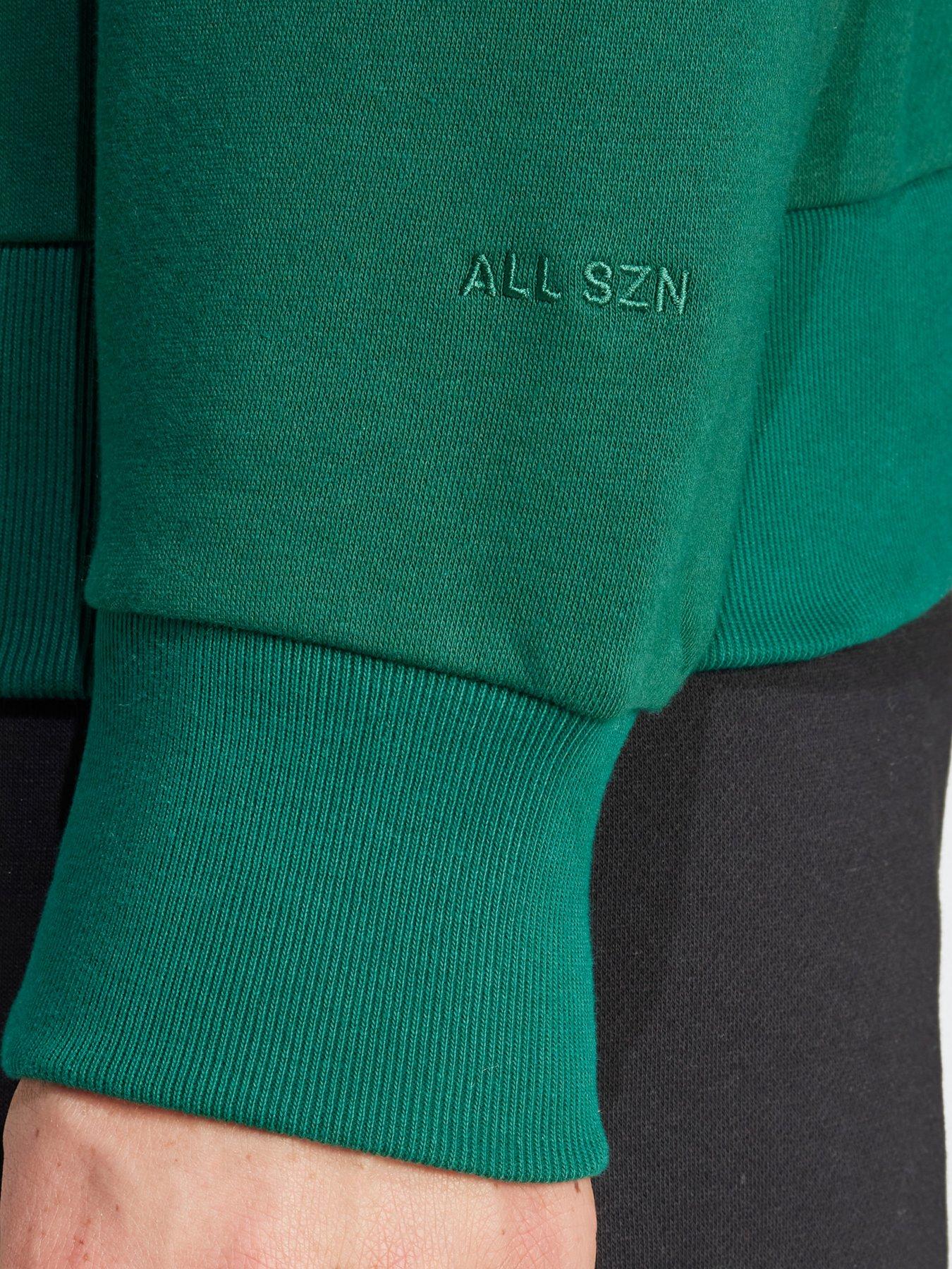 adidas-sportswear-mens-all-szn-fleece-quarter-zip-crew-sweatshirt-greendetail