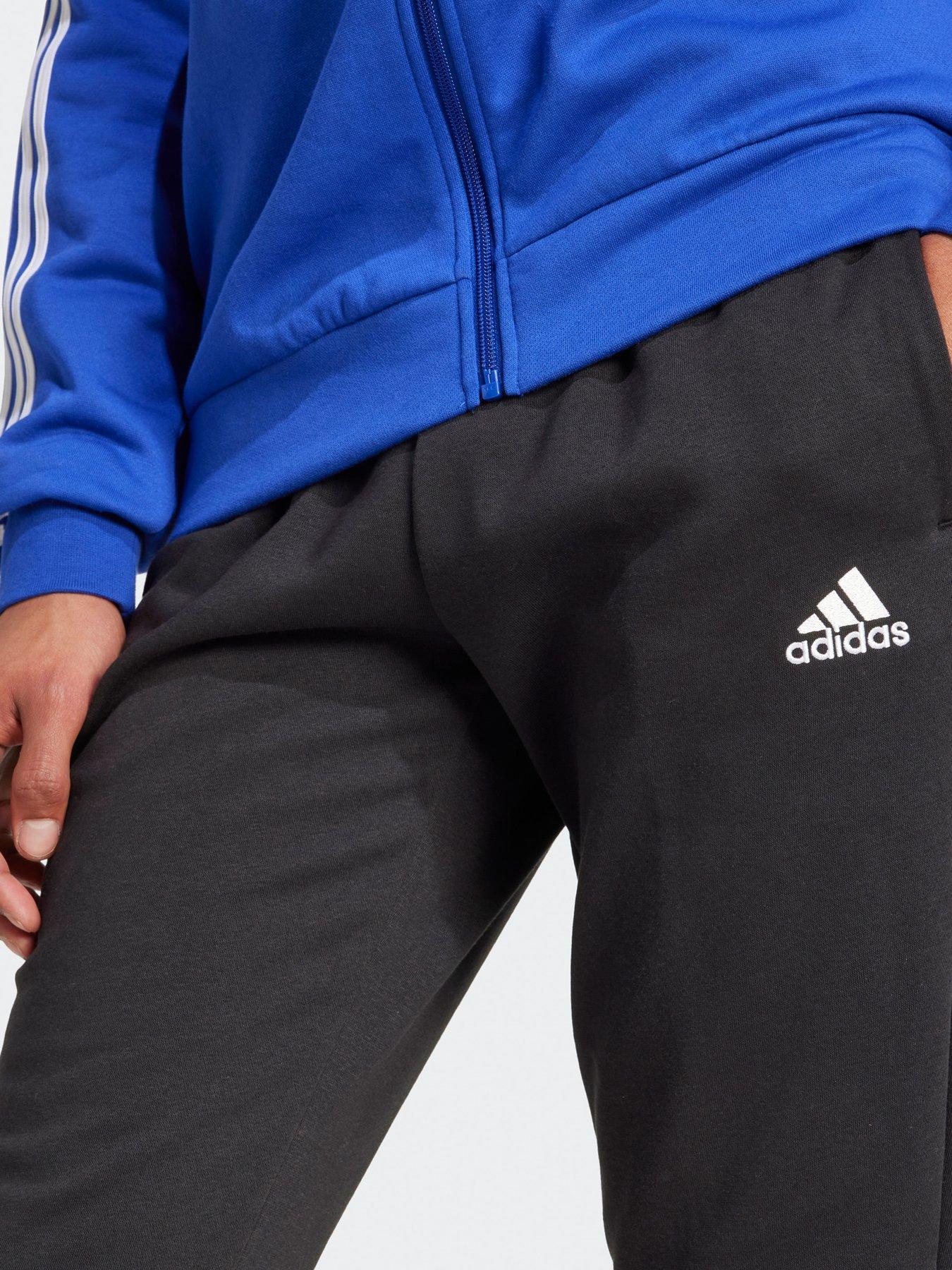 adidas-sportswear-mens-basic-3-stripes-fleece-track-suit-blueoutfit