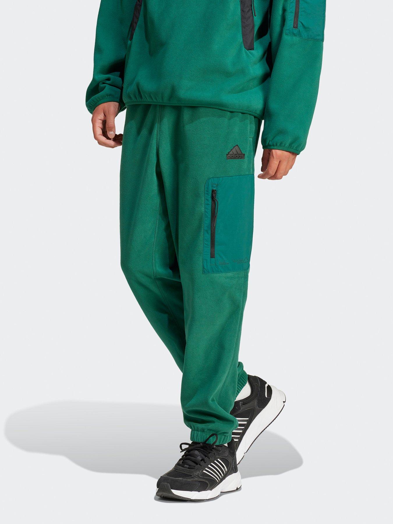 adidas-sportswear-mens-city-escape-polar-fleece-pant-green