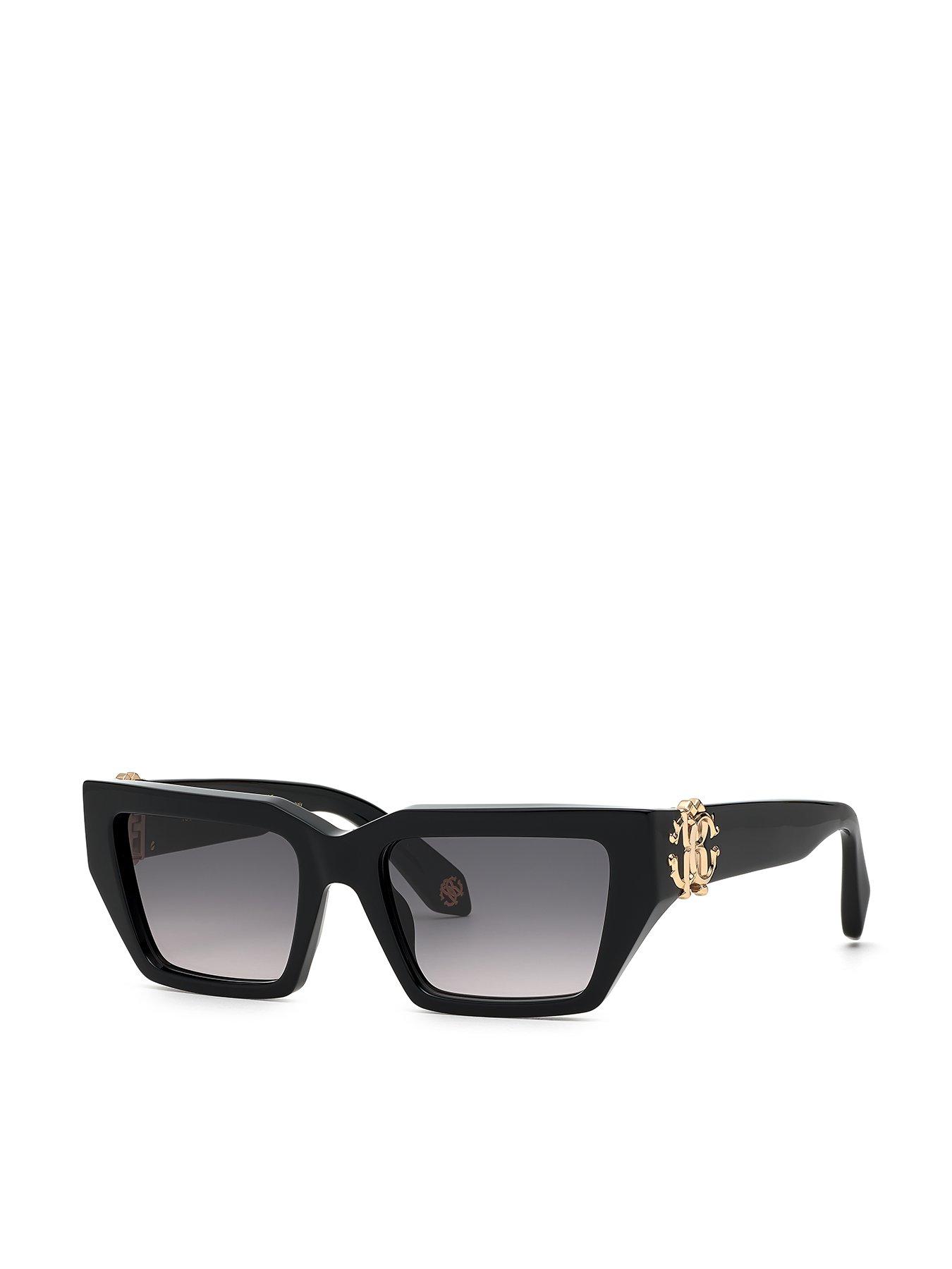 Image 1 of 2 of Roberto Cavalli Monogram Collection Sunglasses - Black