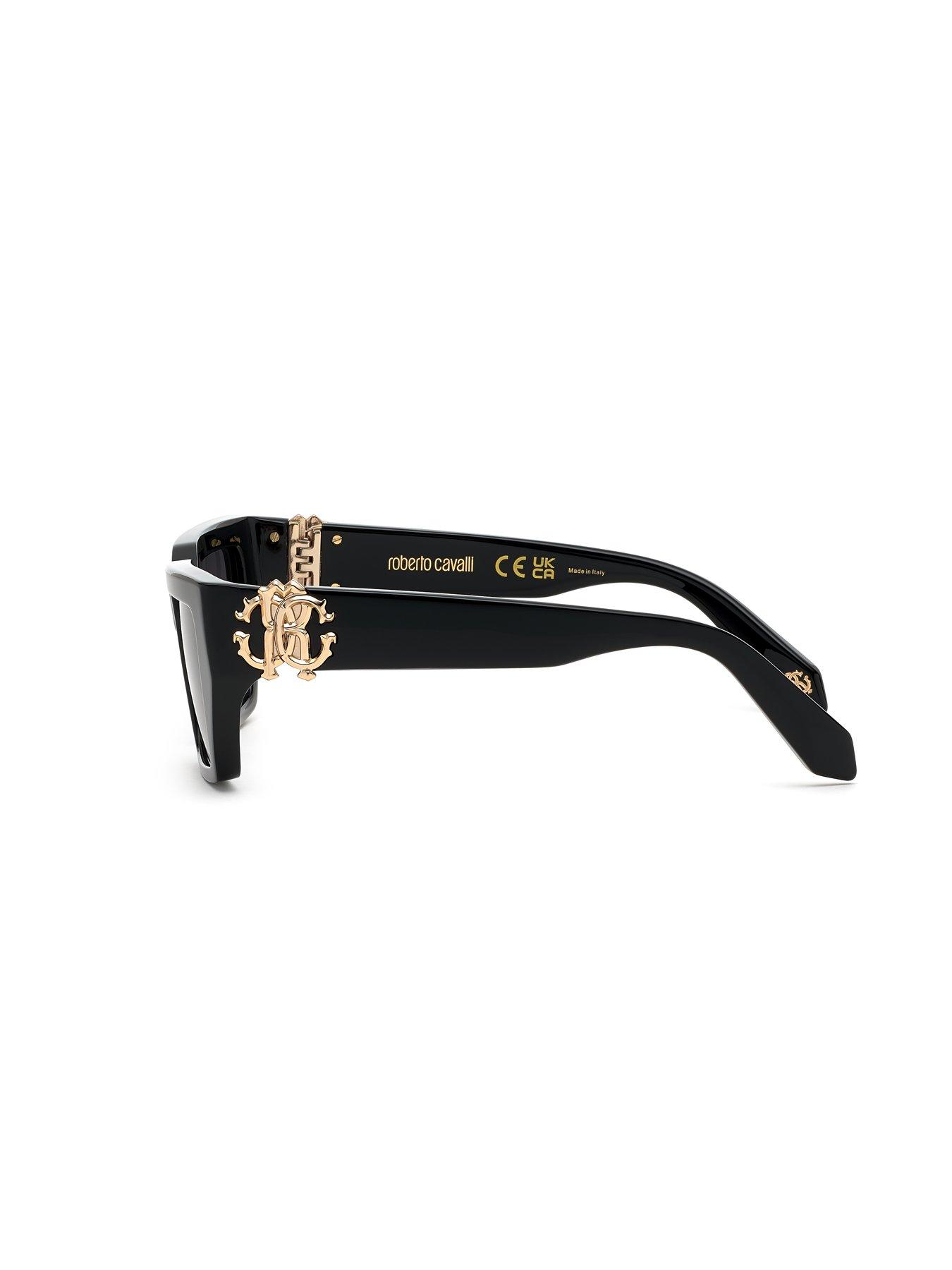 Image 2 of 2 of Roberto Cavalli Monogram Collection Sunglasses - Black
