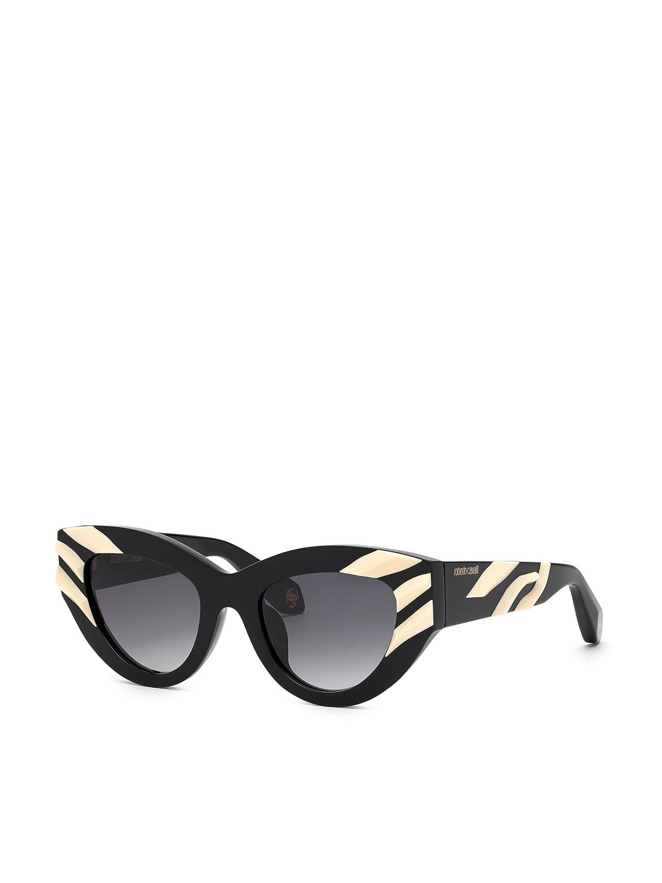 Image 1 of 2 of Roberto Cavalli Freedom Print Collection Sunglasses - Black