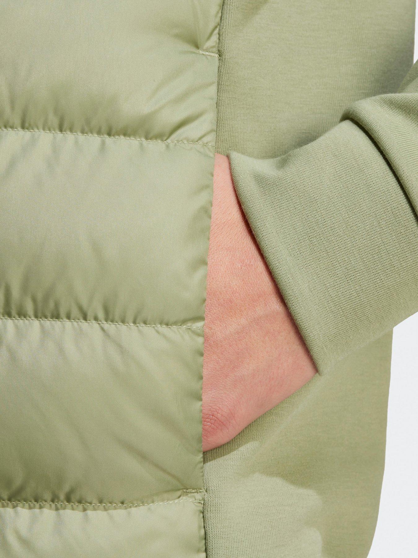 adidas-sportswear-mens-essentials-hybrid-down-hooded-jacket-greendetail