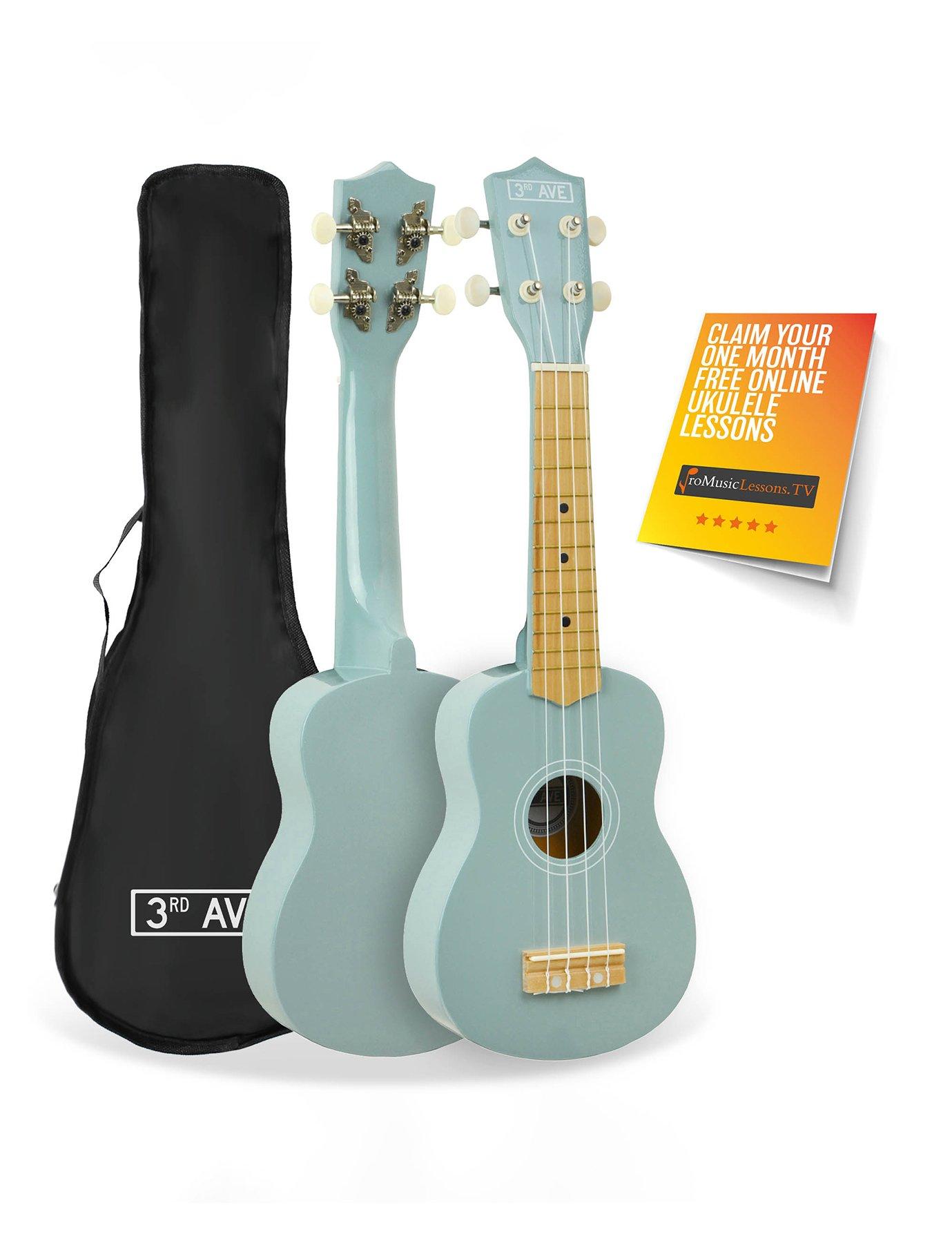 Image 1 of 4 of 3rd Avenue 3rd Avenue Pastel Blue Soprano Ukulele with Bag