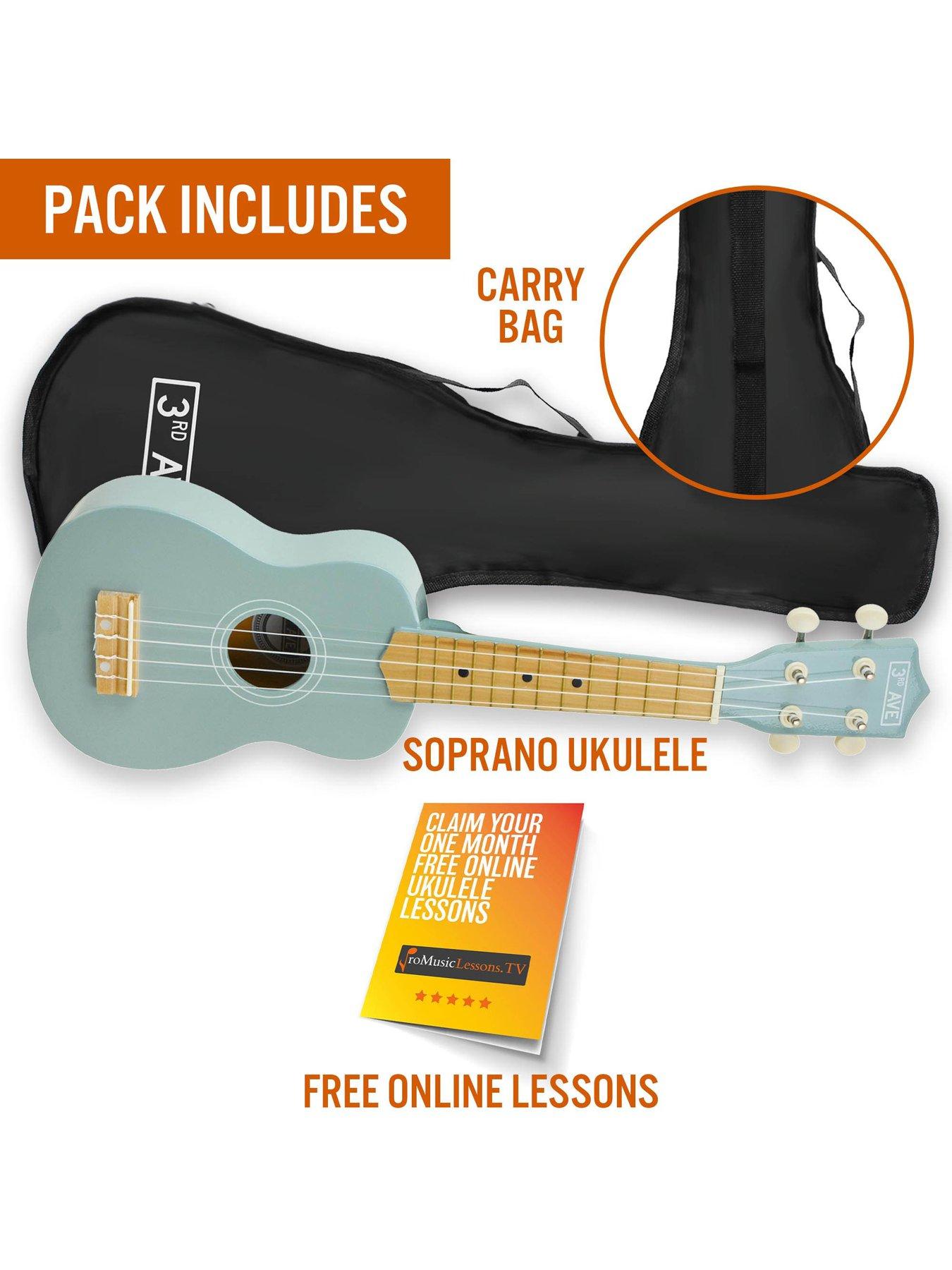 Image 3 of 4 of 3rd Avenue 3rd Avenue Pastel Blue Soprano Ukulele with Bag