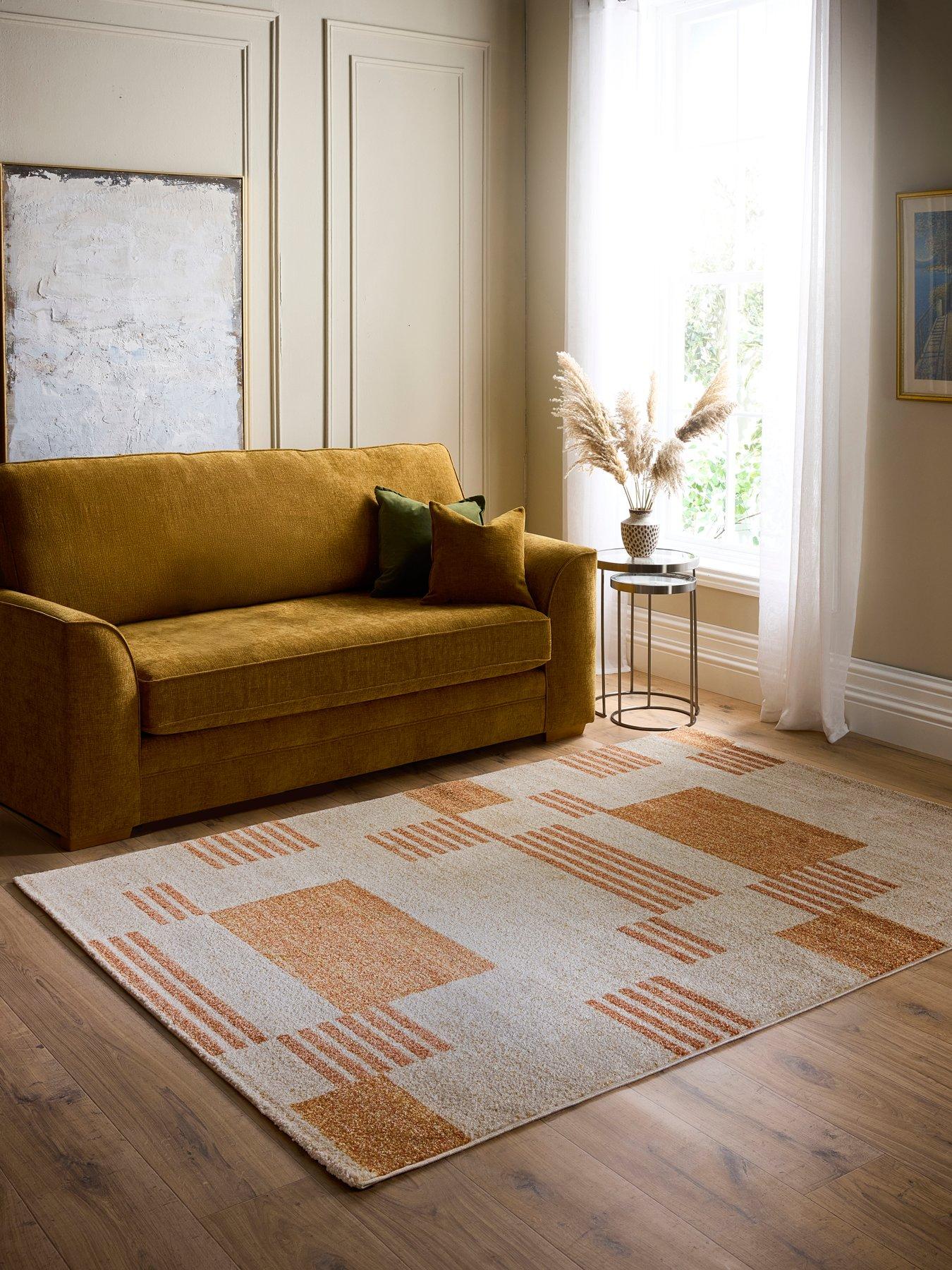 Image of Very Home Nomad Block And Lines Rug - Multi
