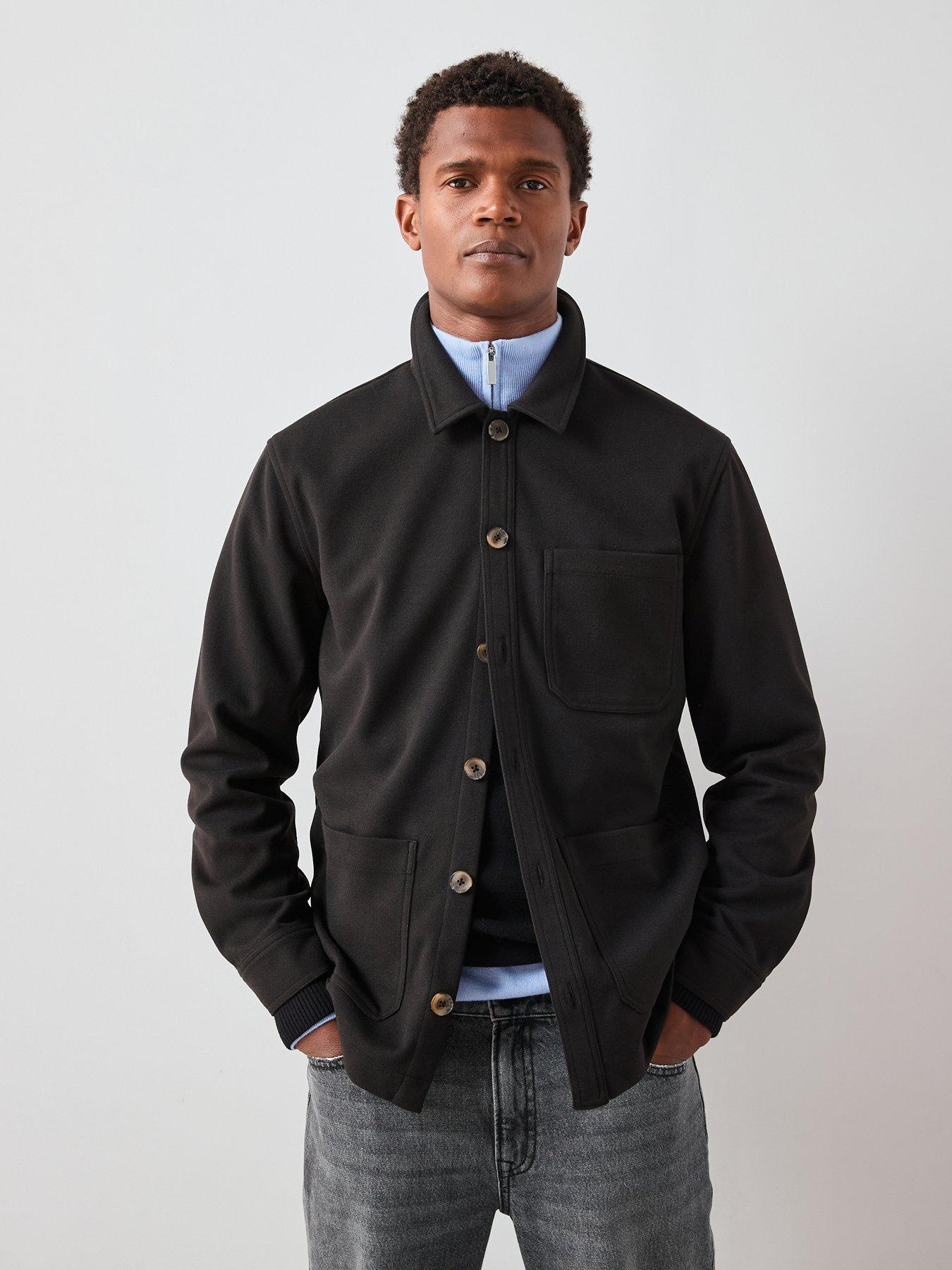 Very Man Jersey Chore Jacket - Black