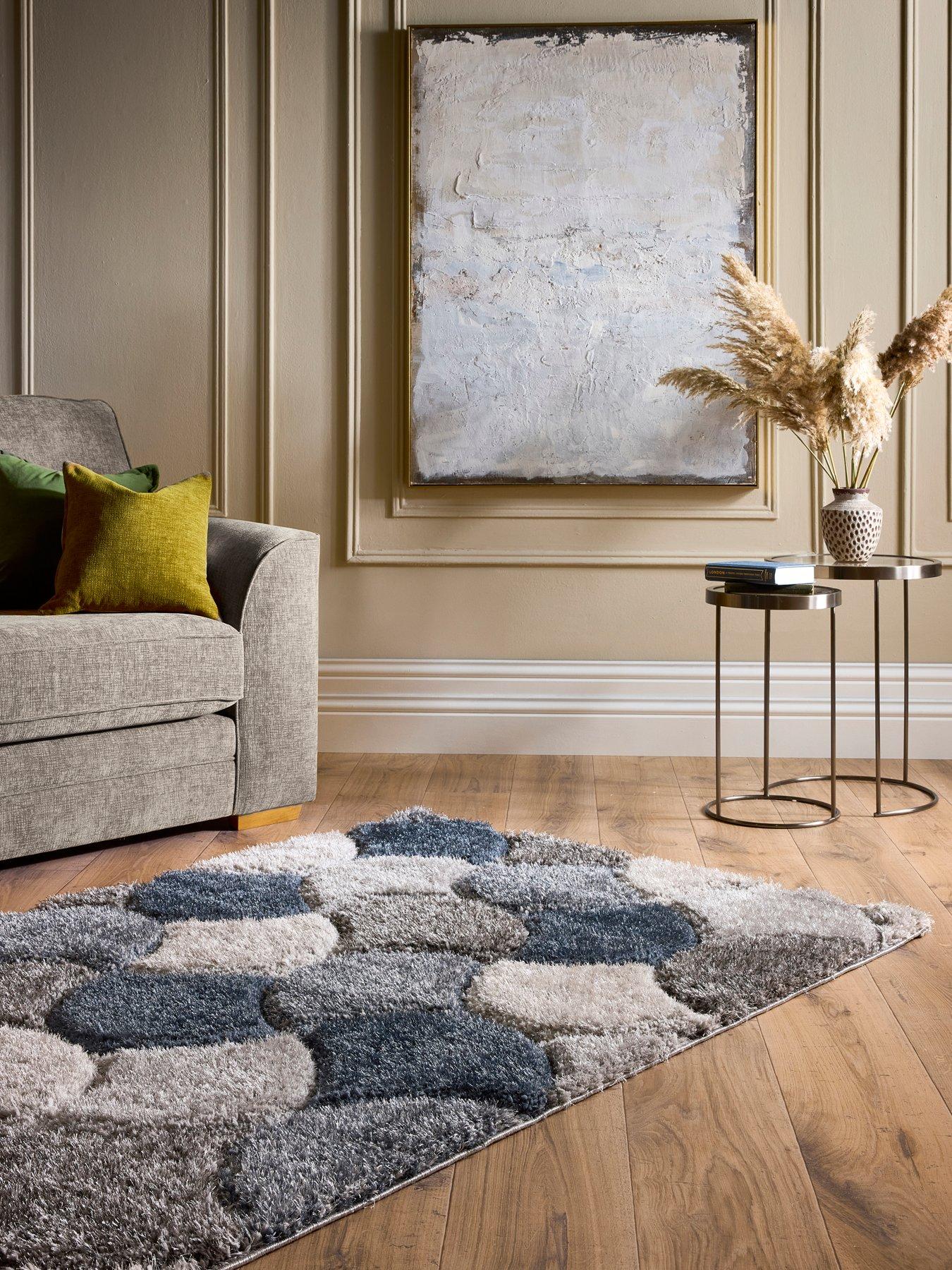 Image 1 of 4 of The Very Collection Premium 3d Scallop Shaggy Navy Rug