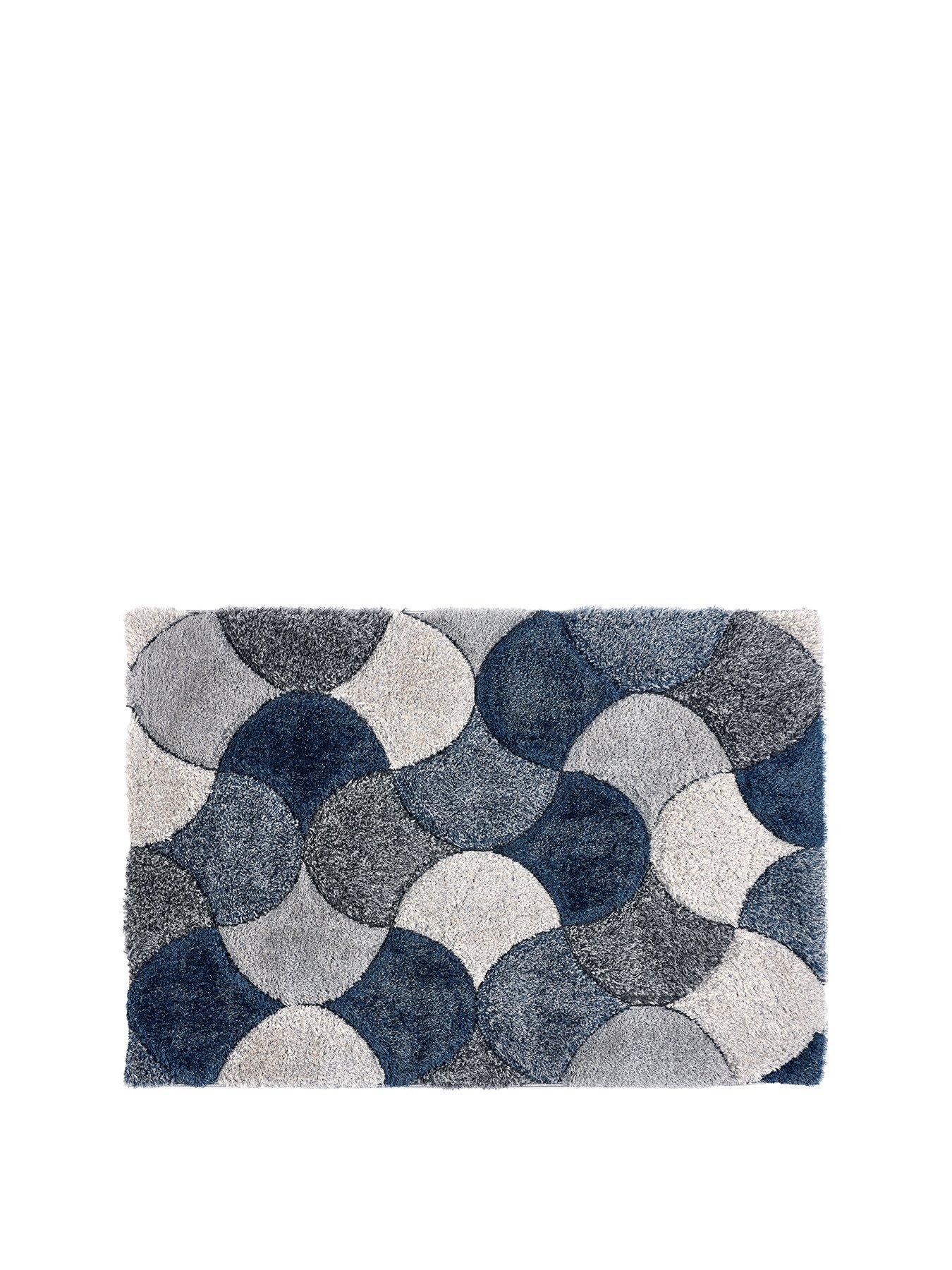 Image 2 of 4 of The Very Collection Premium 3d Scallop Shaggy Navy Rug