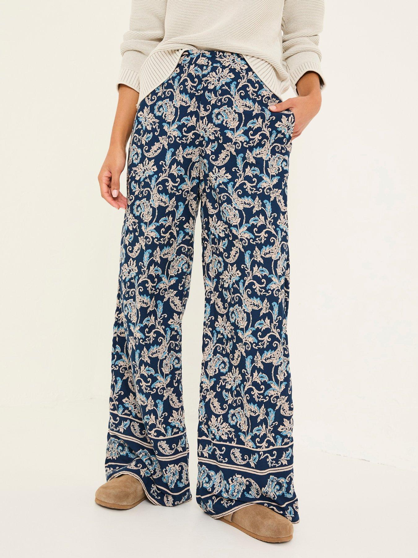 FatFace Soft Paisley Trouser - Pink