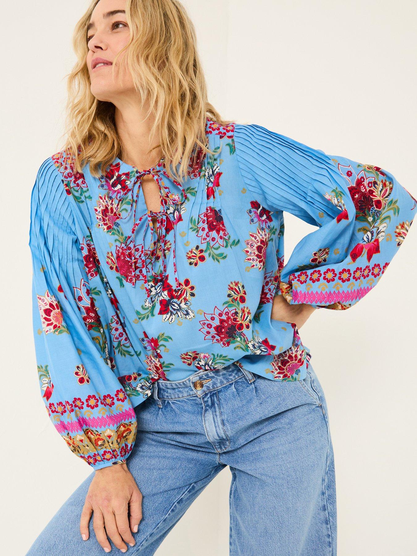 Image 1 of 5 of FatFace Sandy Blouse - Blue