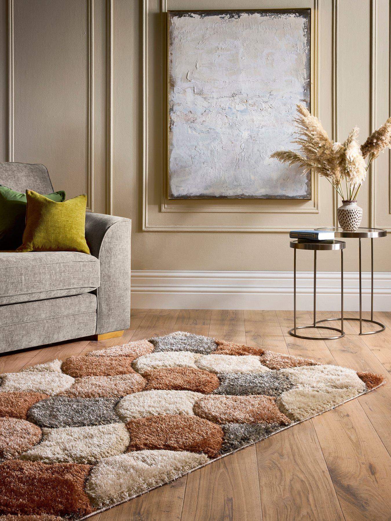 Image 1 of 5 of The Very Collection Premium 3d Scallop Shaggy Rug - Brown