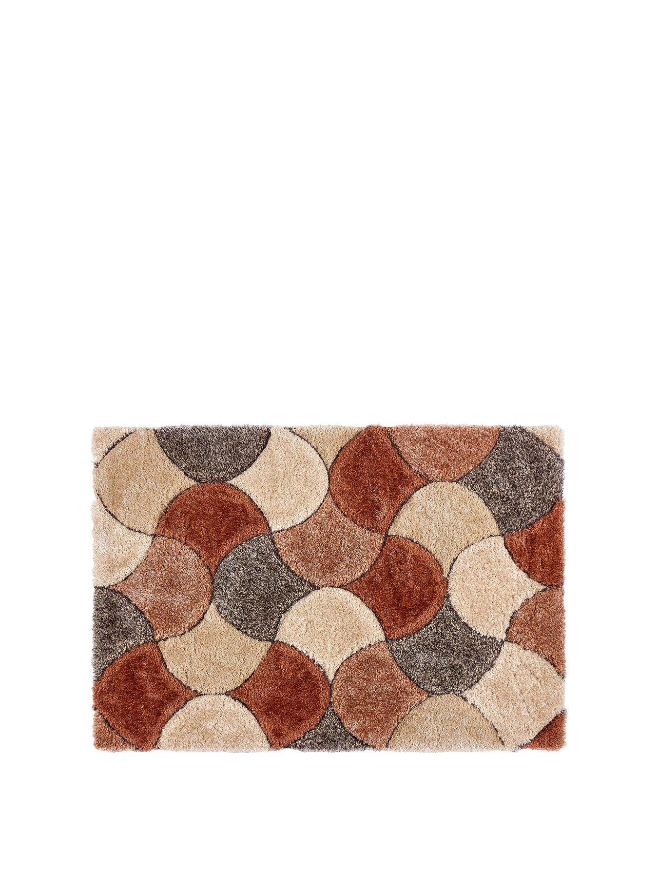 Image 2 of 5 of The Very Collection Premium 3d Scallop Shaggy Rug - Brown