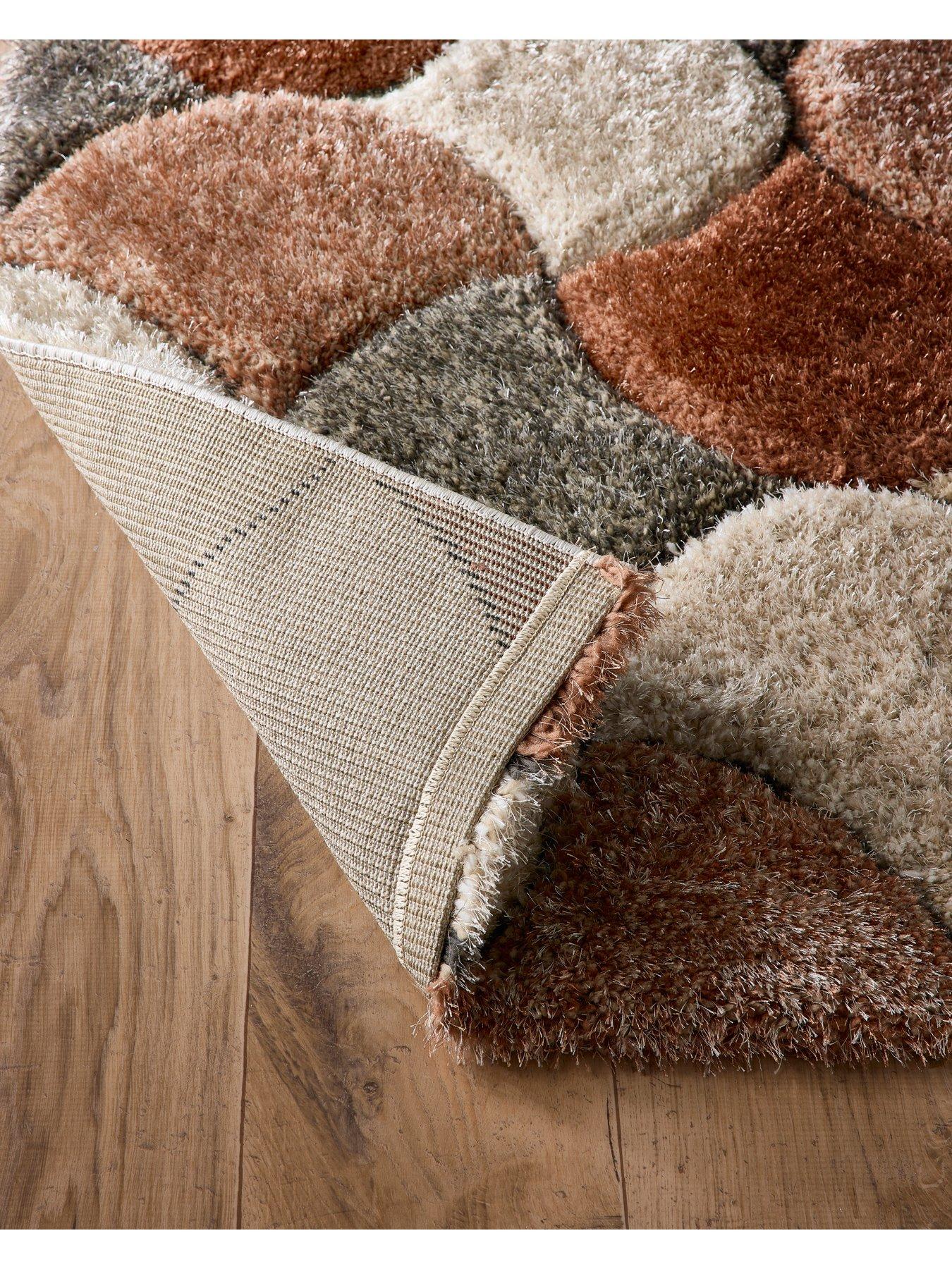 Image 4 of 5 of The Very Collection Premium 3d Scallop Shaggy Rug - Brown