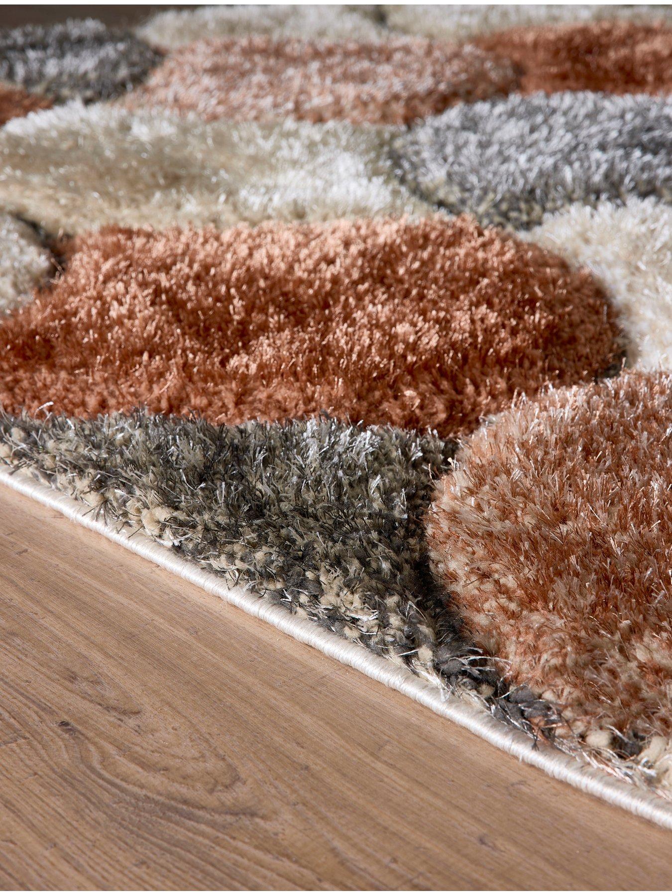 Image 5 of 5 of The Very Collection Premium 3d Scallop Shaggy Rug - Brown