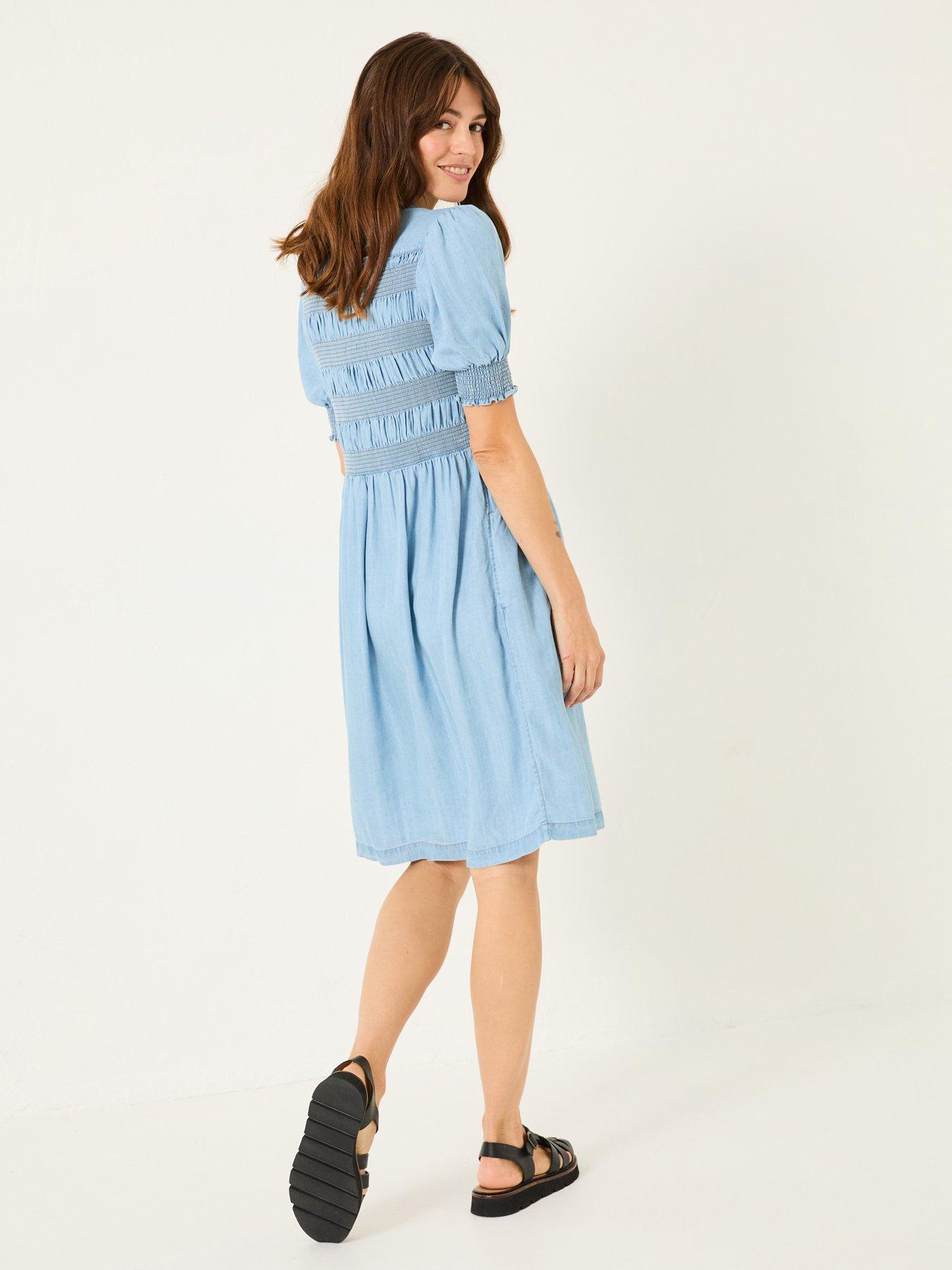 Image 2 of 5 of FatFace Juniper Denim Dress - Blue