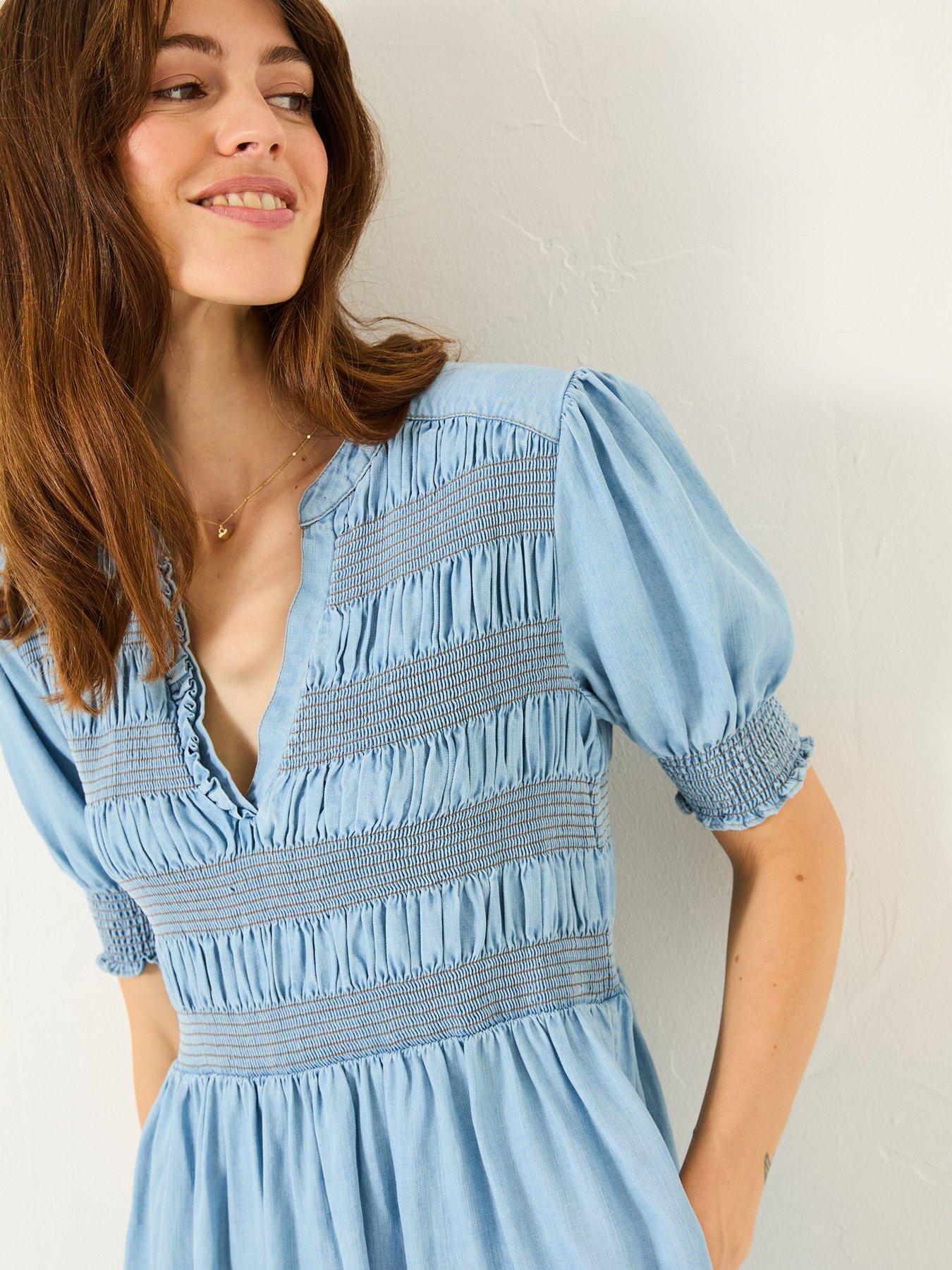 Image 4 of 5 of FatFace Juniper Denim Dress - Blue
