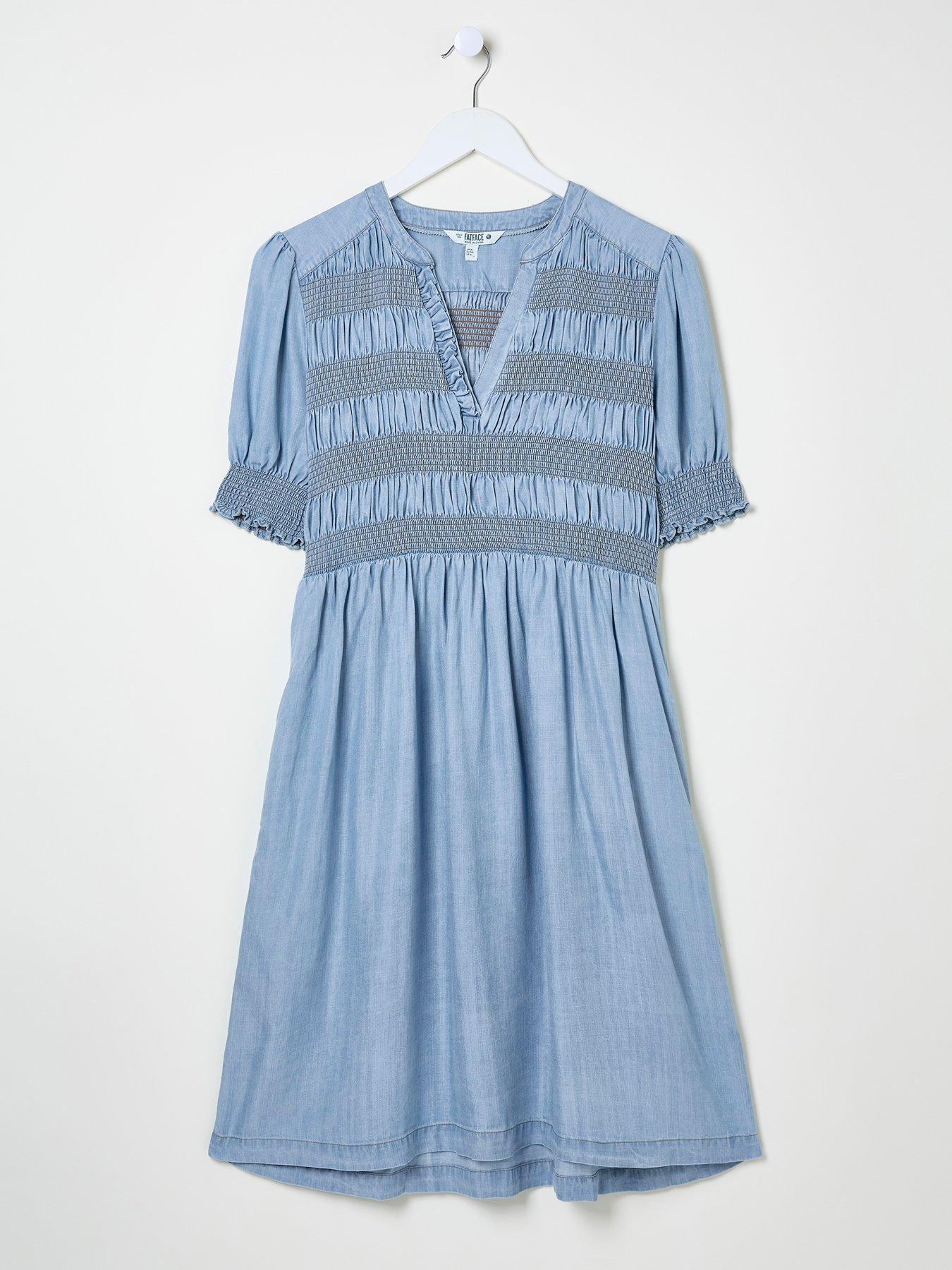 Image 5 of 5 of FatFace Juniper Denim Dress - Blue