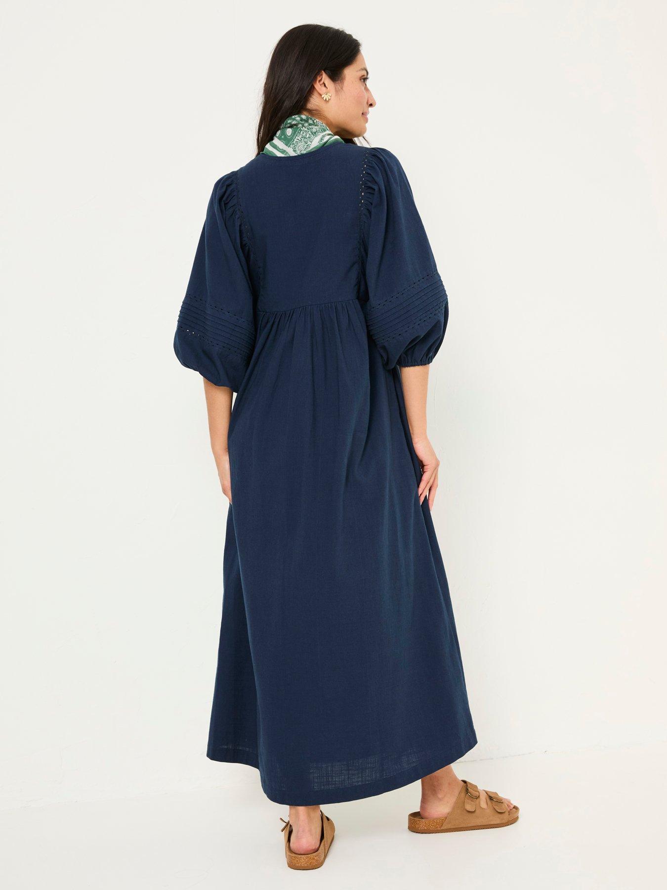 Image 2 of 5 of FatFace Jess Midi Dress - Navy
