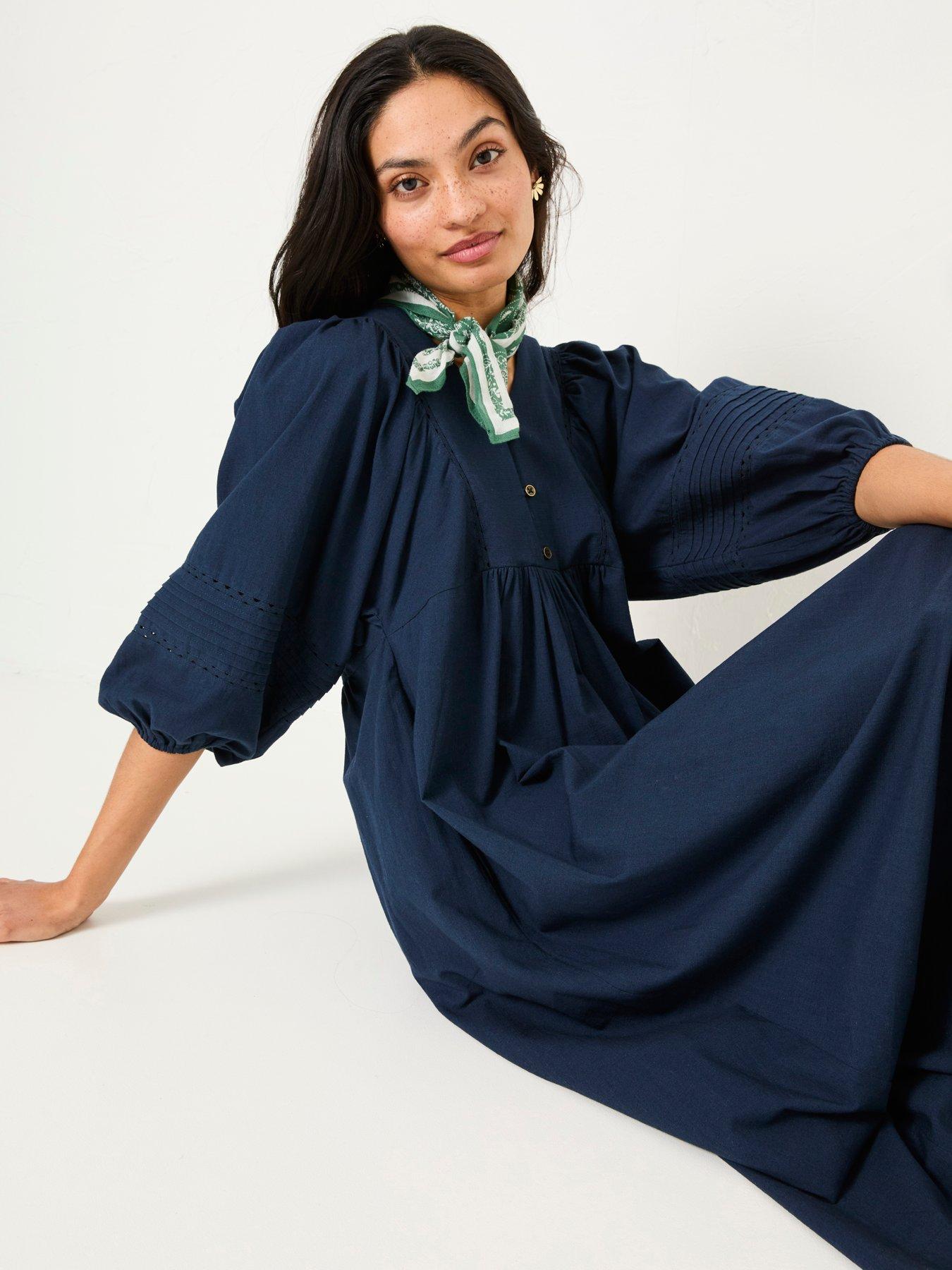 Image 3 of 5 of FatFace Jess Midi Dress - Navy
