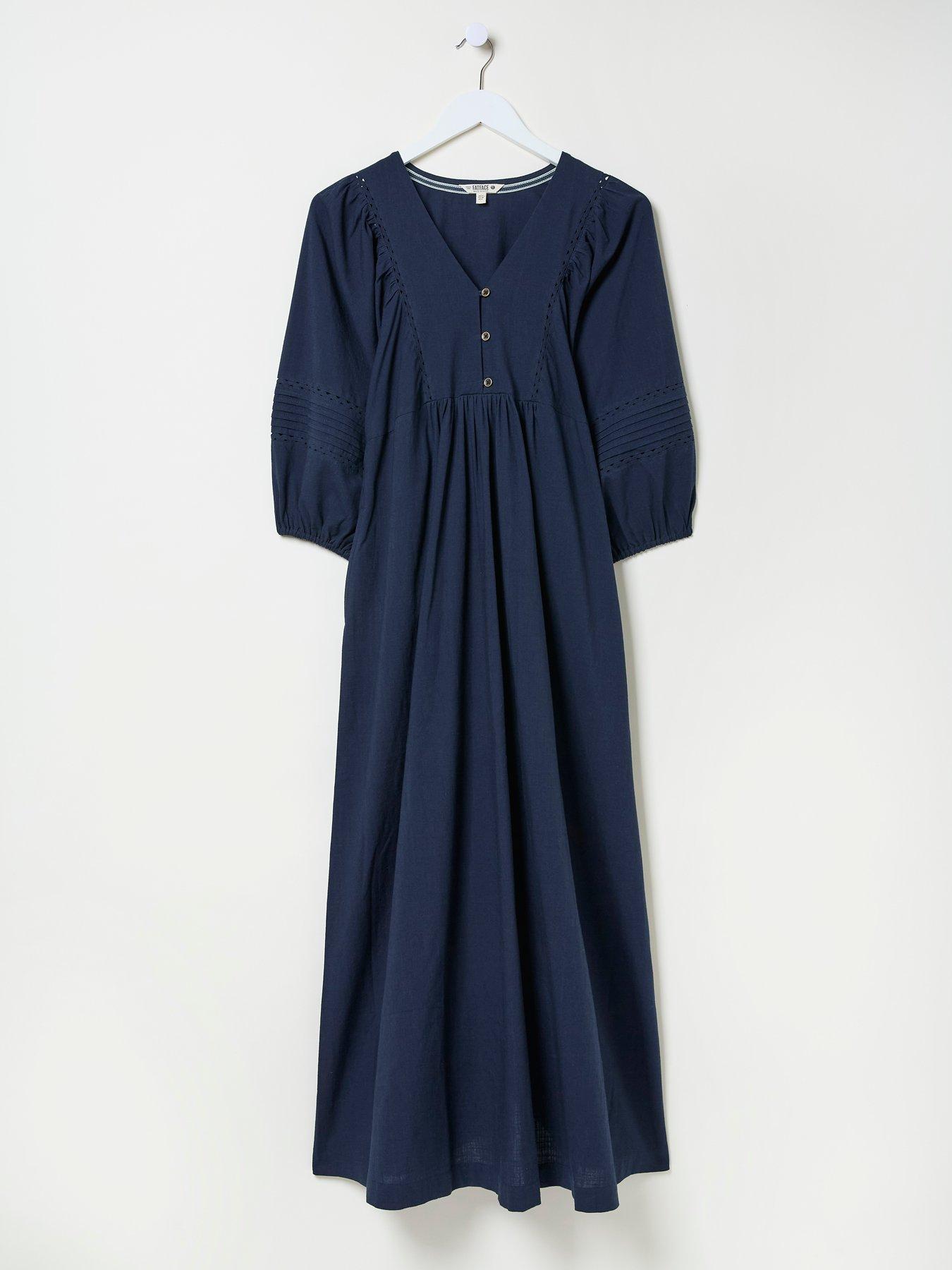 Image 5 of 5 of FatFace Jess Midi Dress - Navy