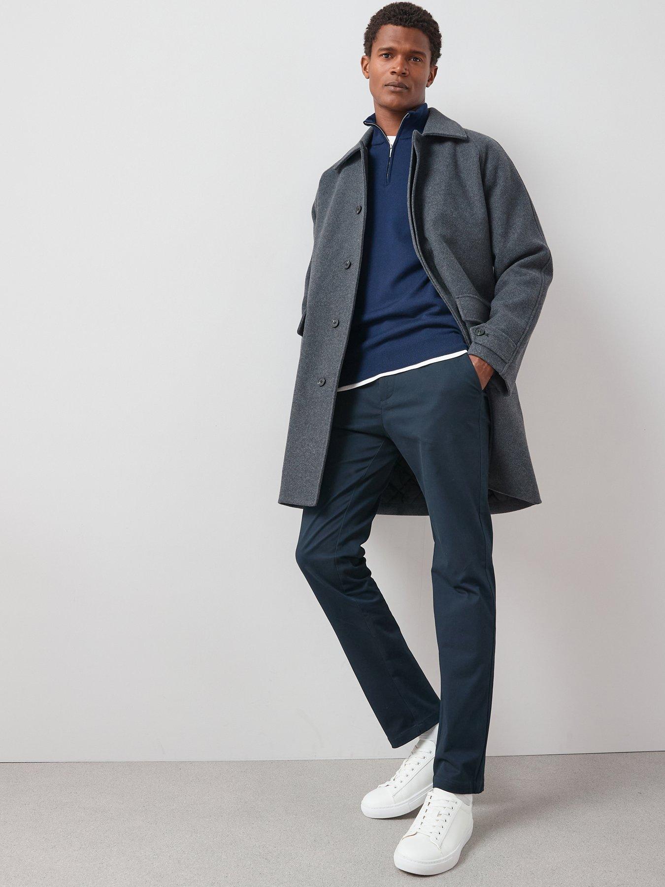 The Very Collection Relaxed Fit Car Coat - Charcoal