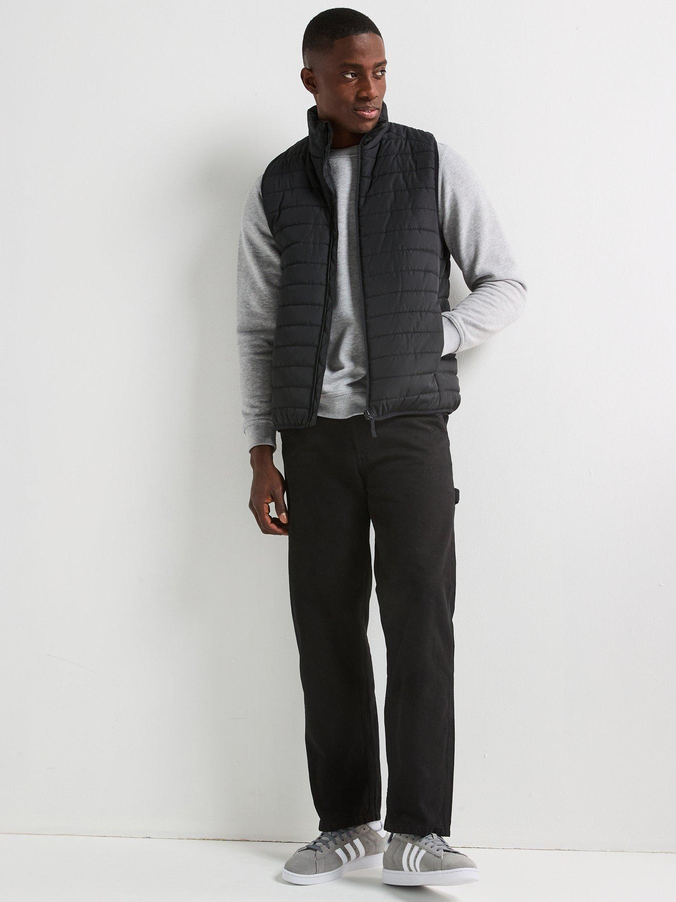 Very Man Shower Resistant Lightweight Padded Gilet - Black