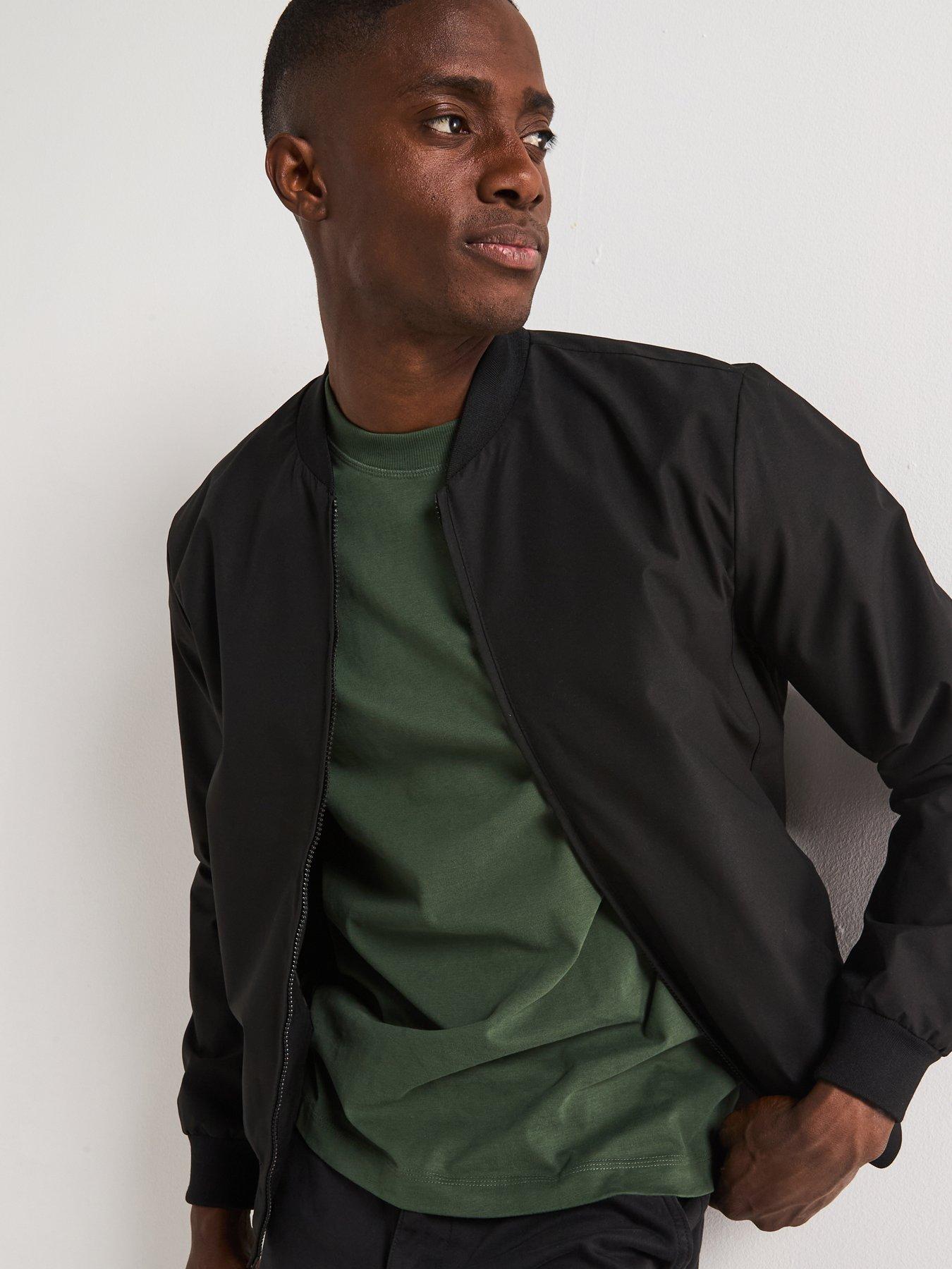 Very Man Shower Resistant Bomber Jacket - Black