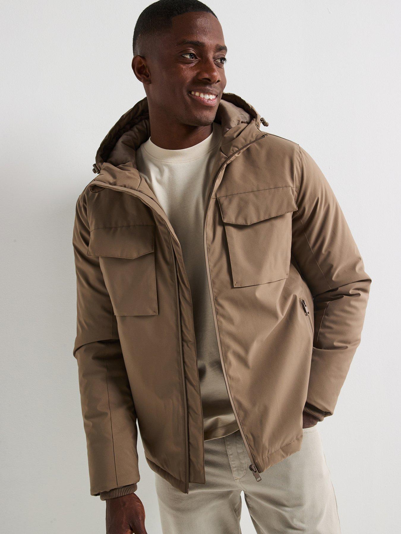Image 1 of 6 of The Very Collection 4 Pocket Padded Jacket - Beige