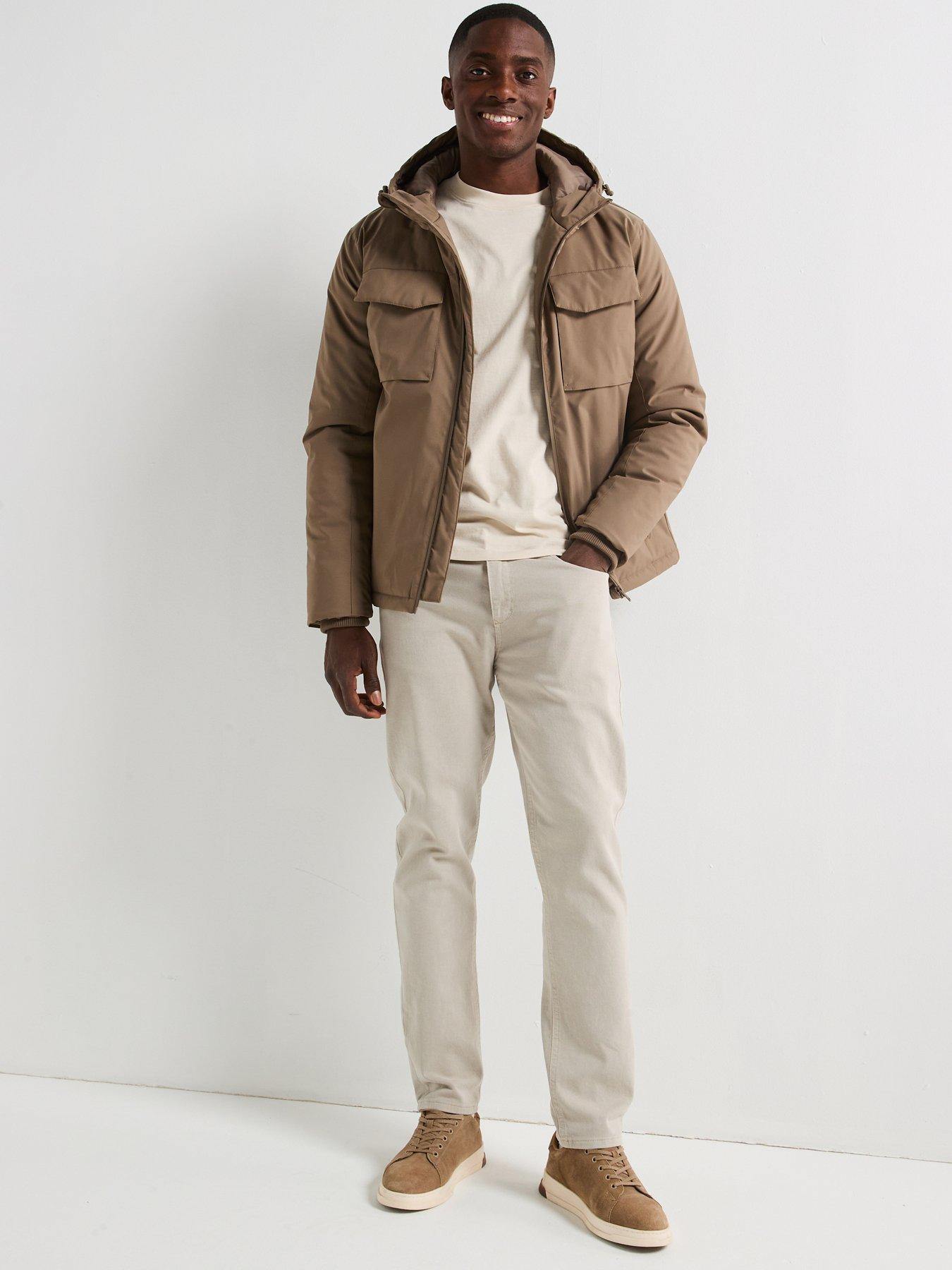 Image 3 of 6 of The Very Collection 4 Pocket Padded Jacket - Beige