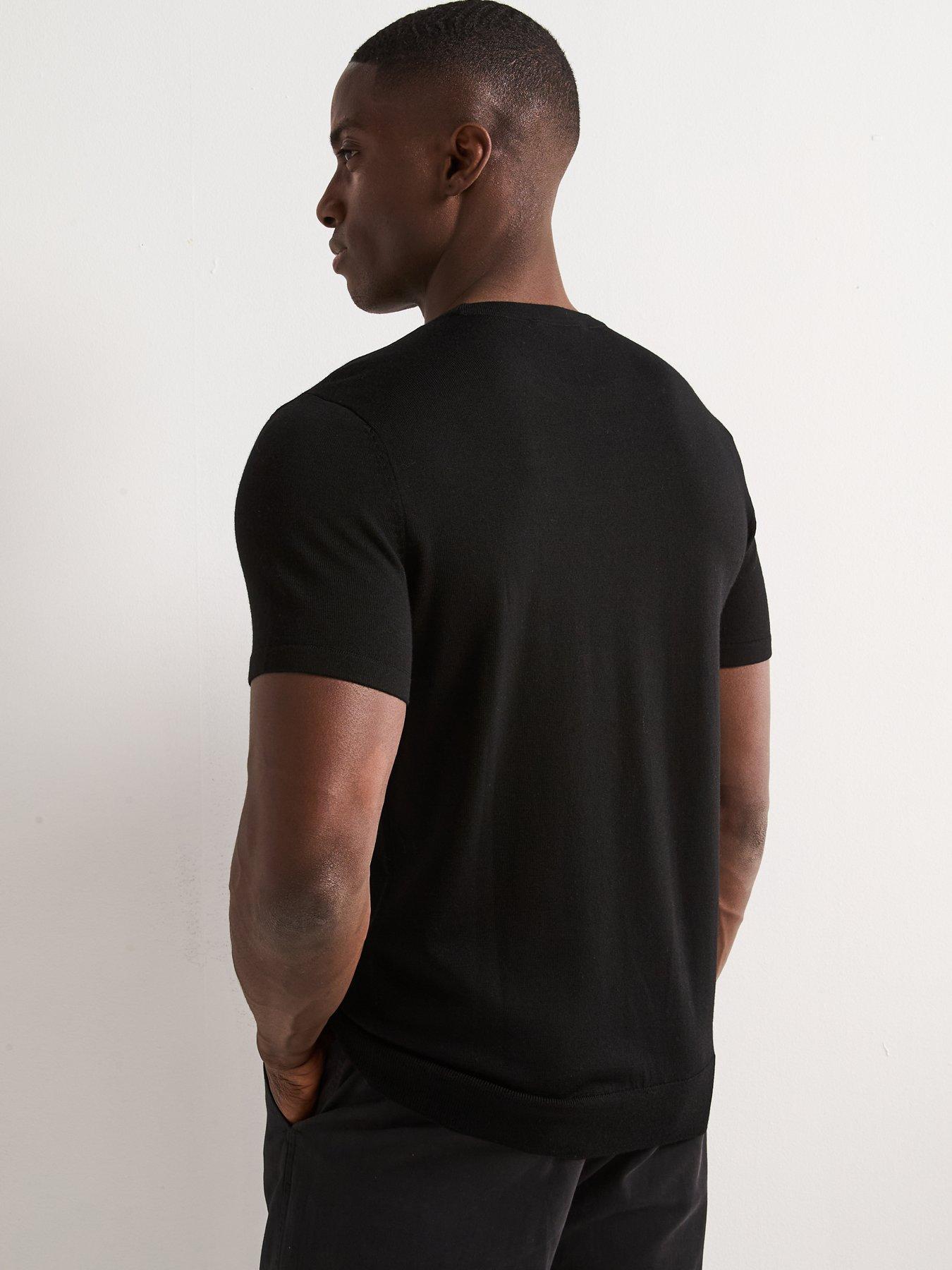 very-man-merino-wool-short-sleeve-jumper-blackstillFront