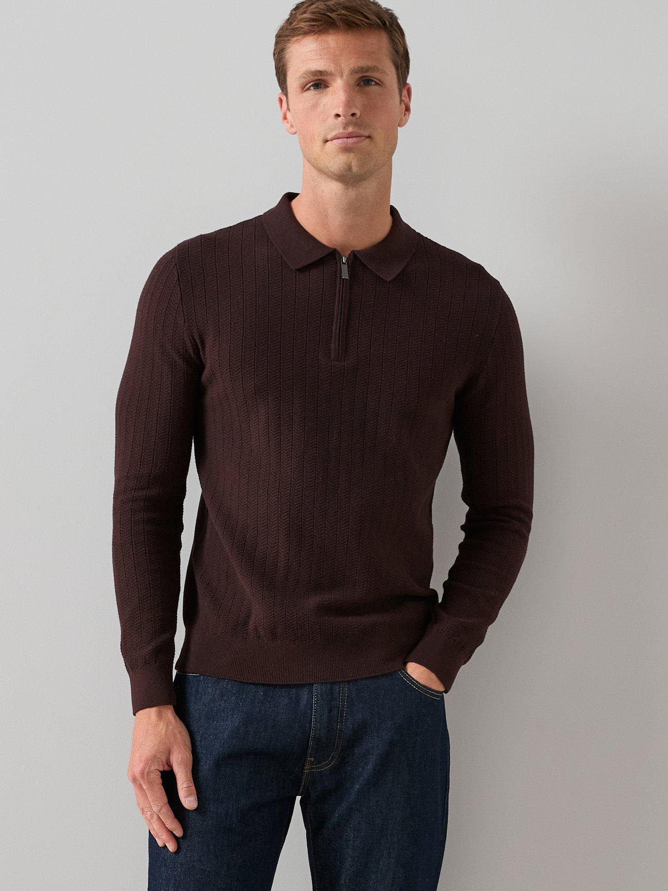 the-very-collection-cotton-rich-textured-14-zip-burgundy