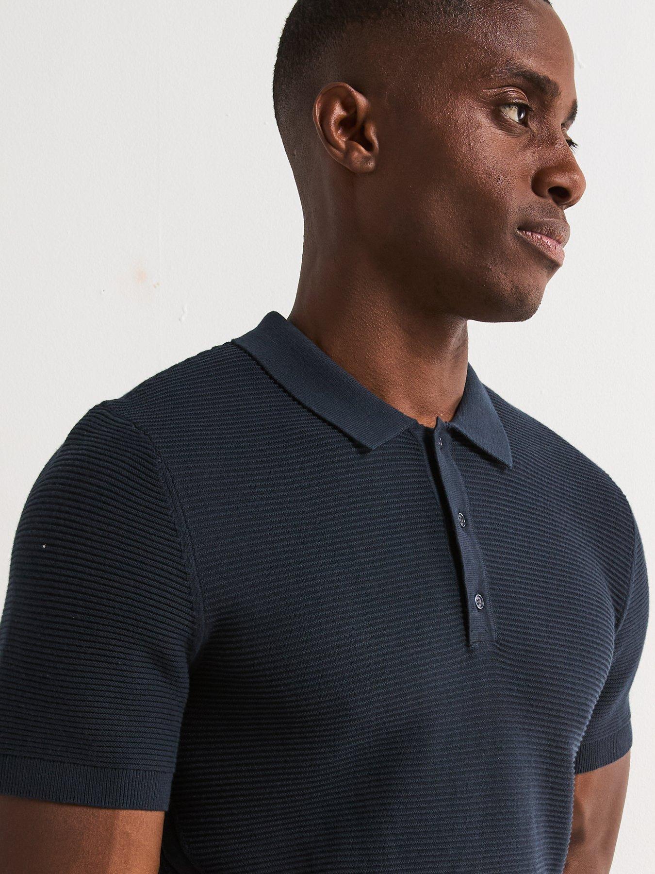 very-man-pure-cotton-ottoman-polo-top-navyoutfit