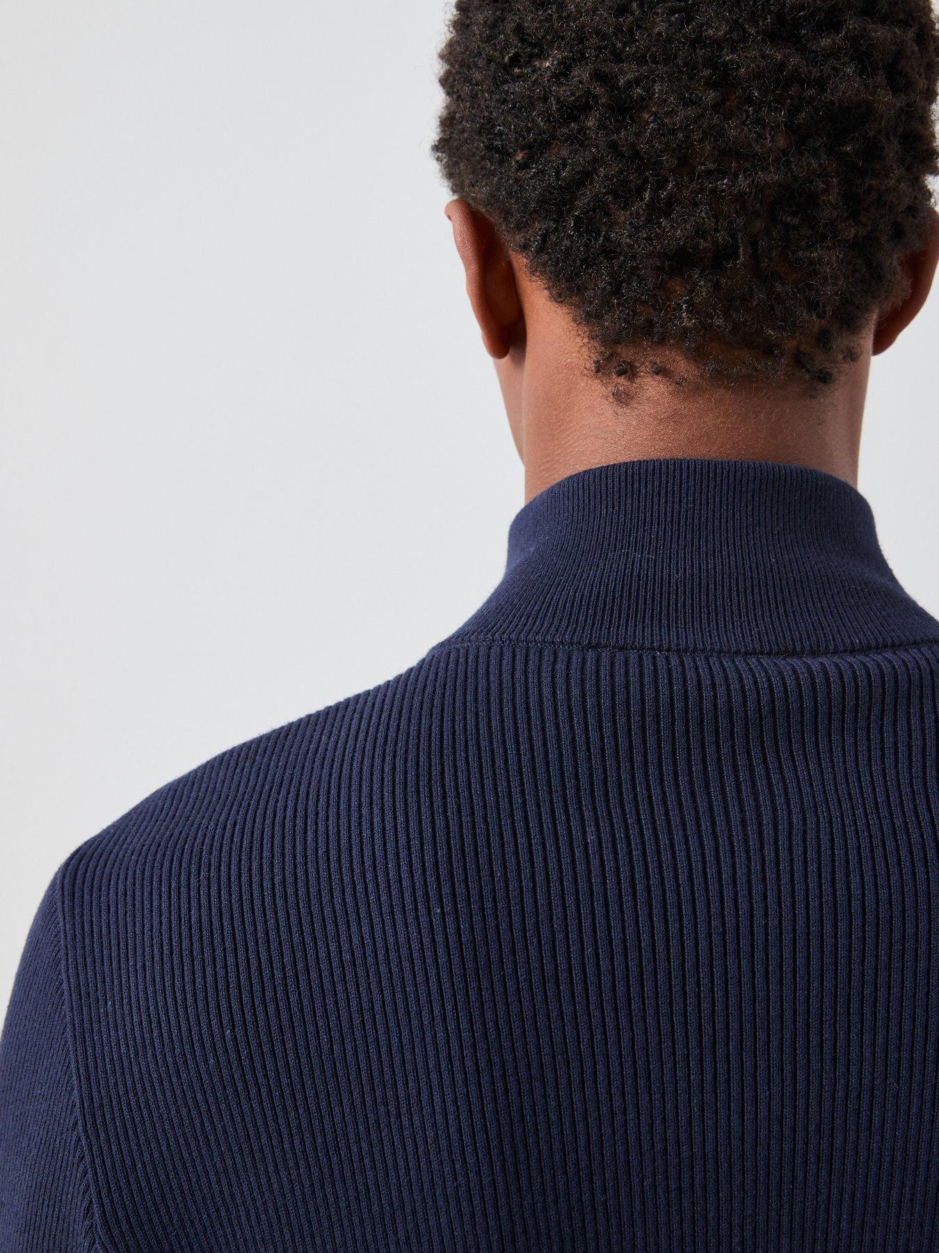 the-very-collection-hybrid-knit-funnel-jacket-with-cotton-navyoutfit