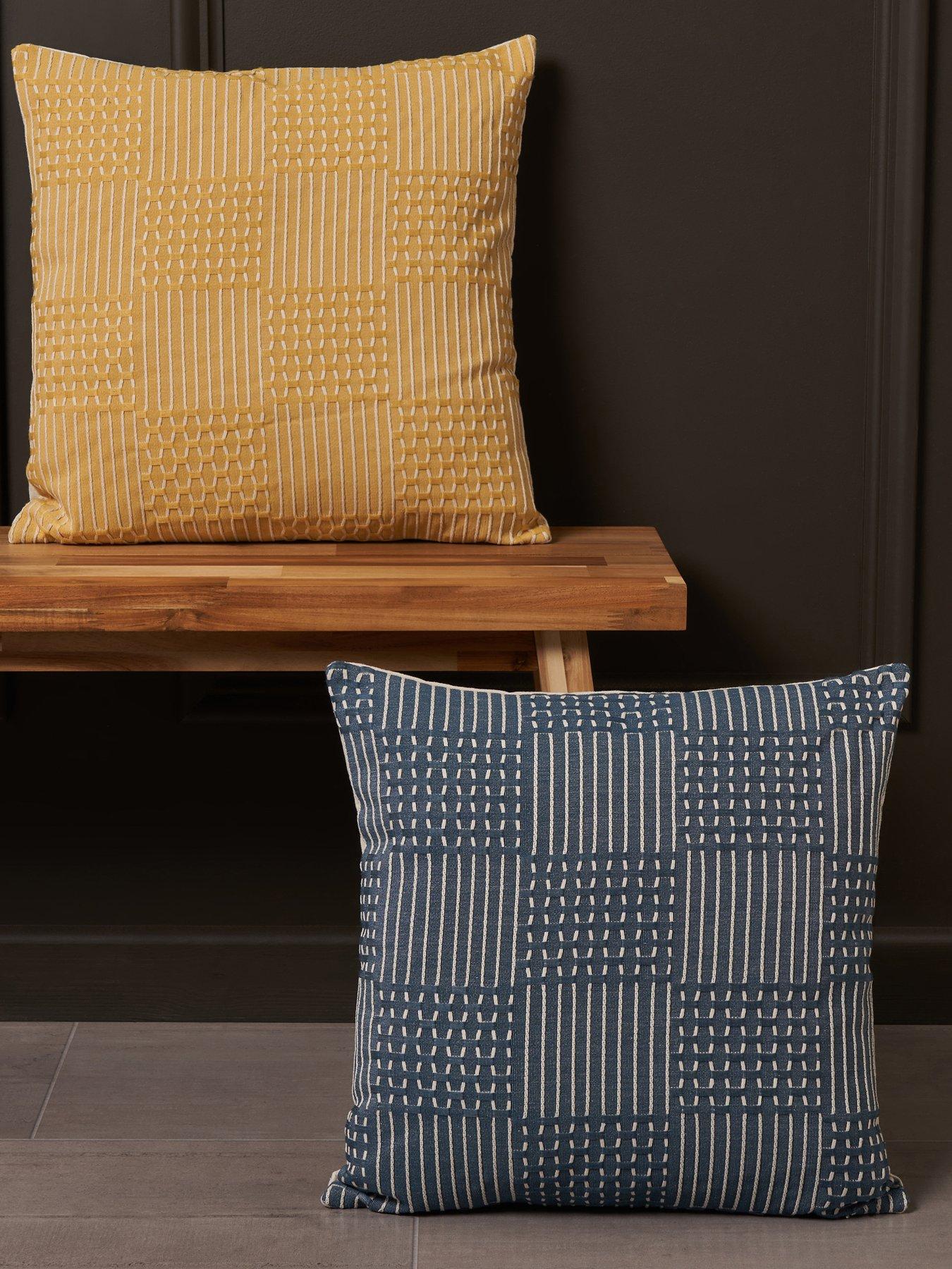 Image 5 of 5 of The Very Collection Checker Jacquard Cushion