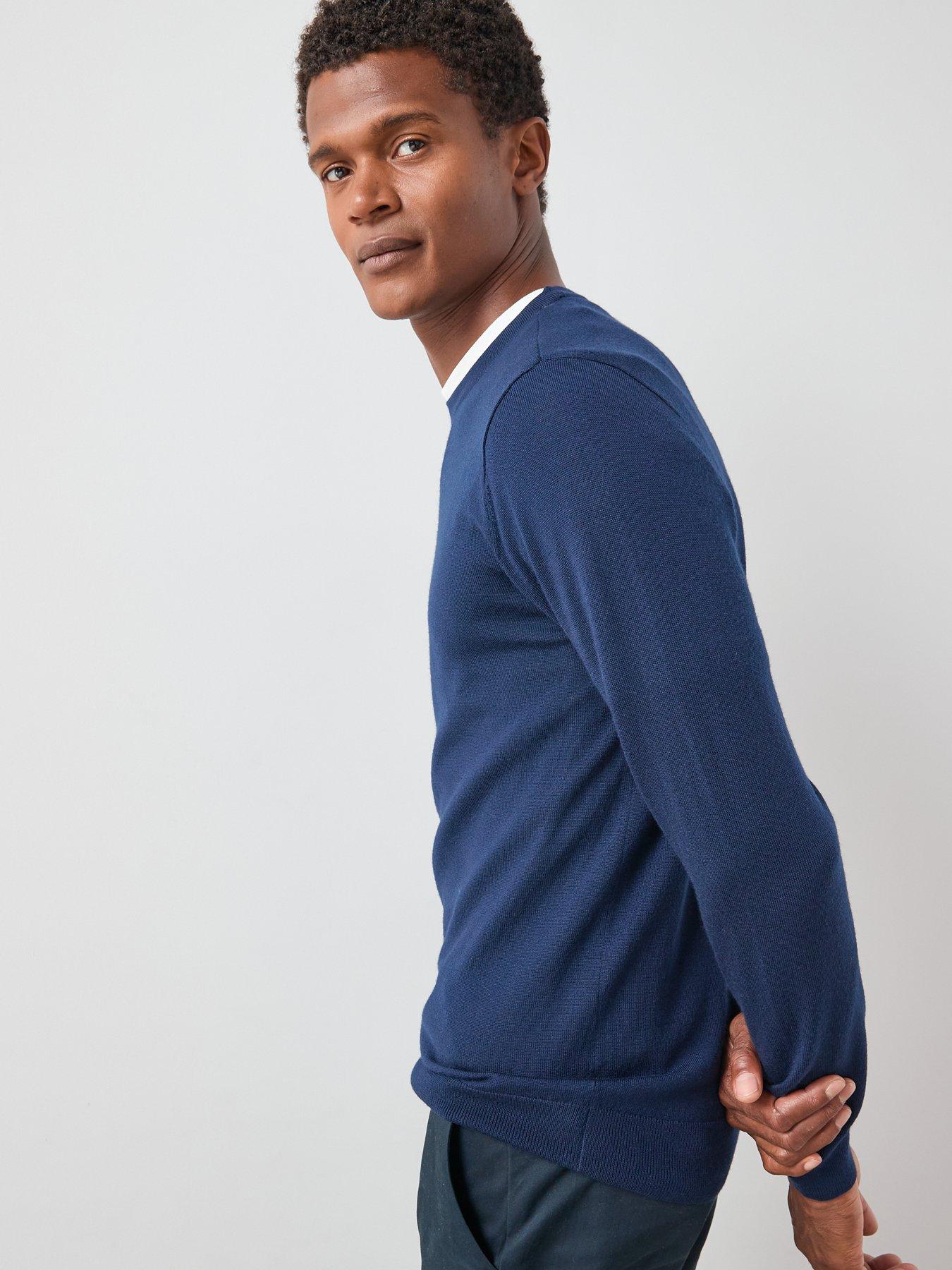 very-man-merino-wool-long-sleeve-crew-neck-jumper-navystillFront