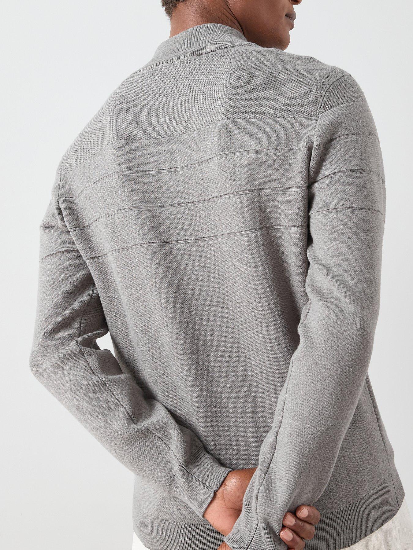 the-very-collection-textured-stripe-14-zip-with-cotton-light-greystillFront