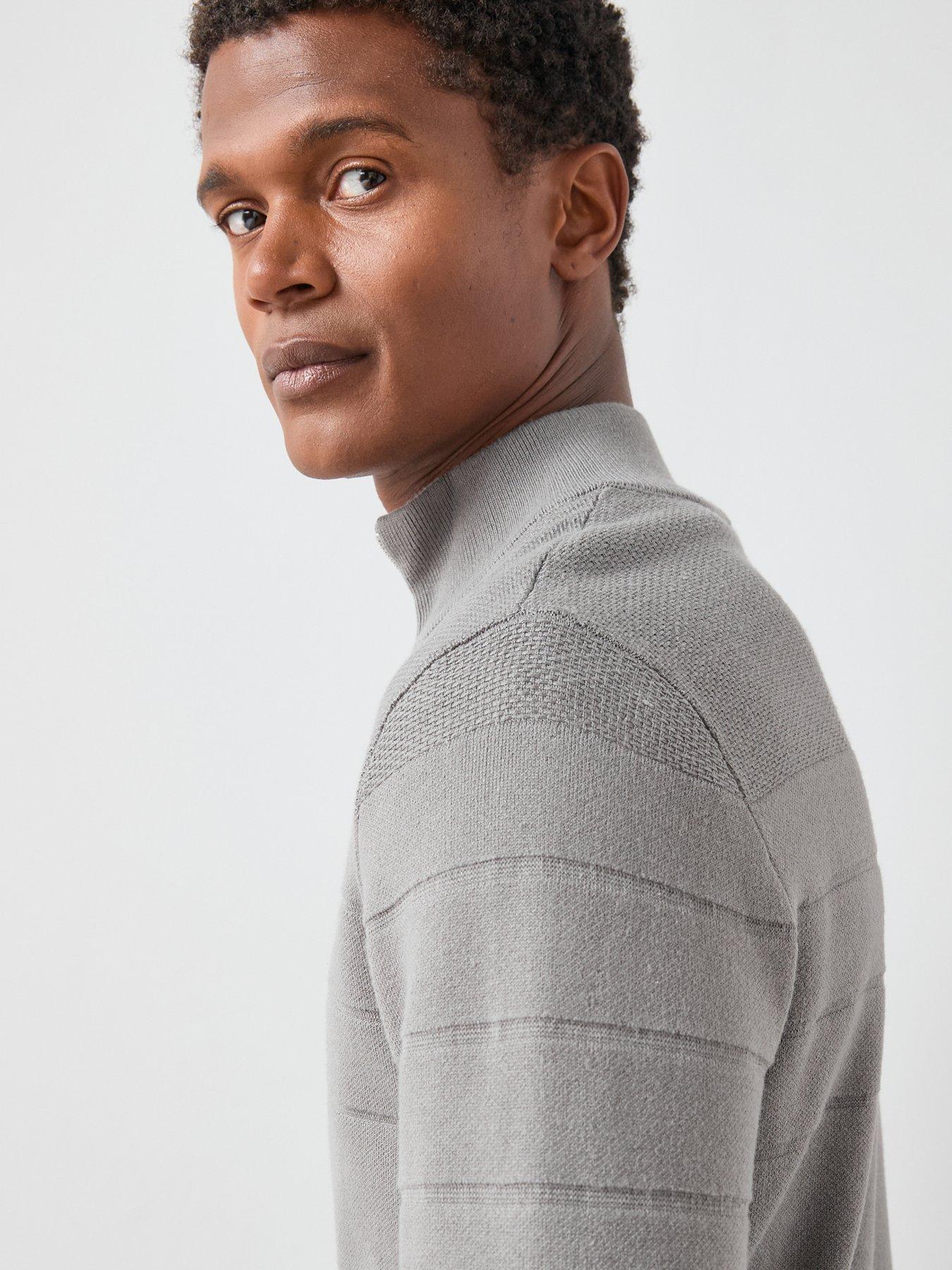 the-very-collection-textured-stripe-14-zip-with-cotton-light-greyoutfit