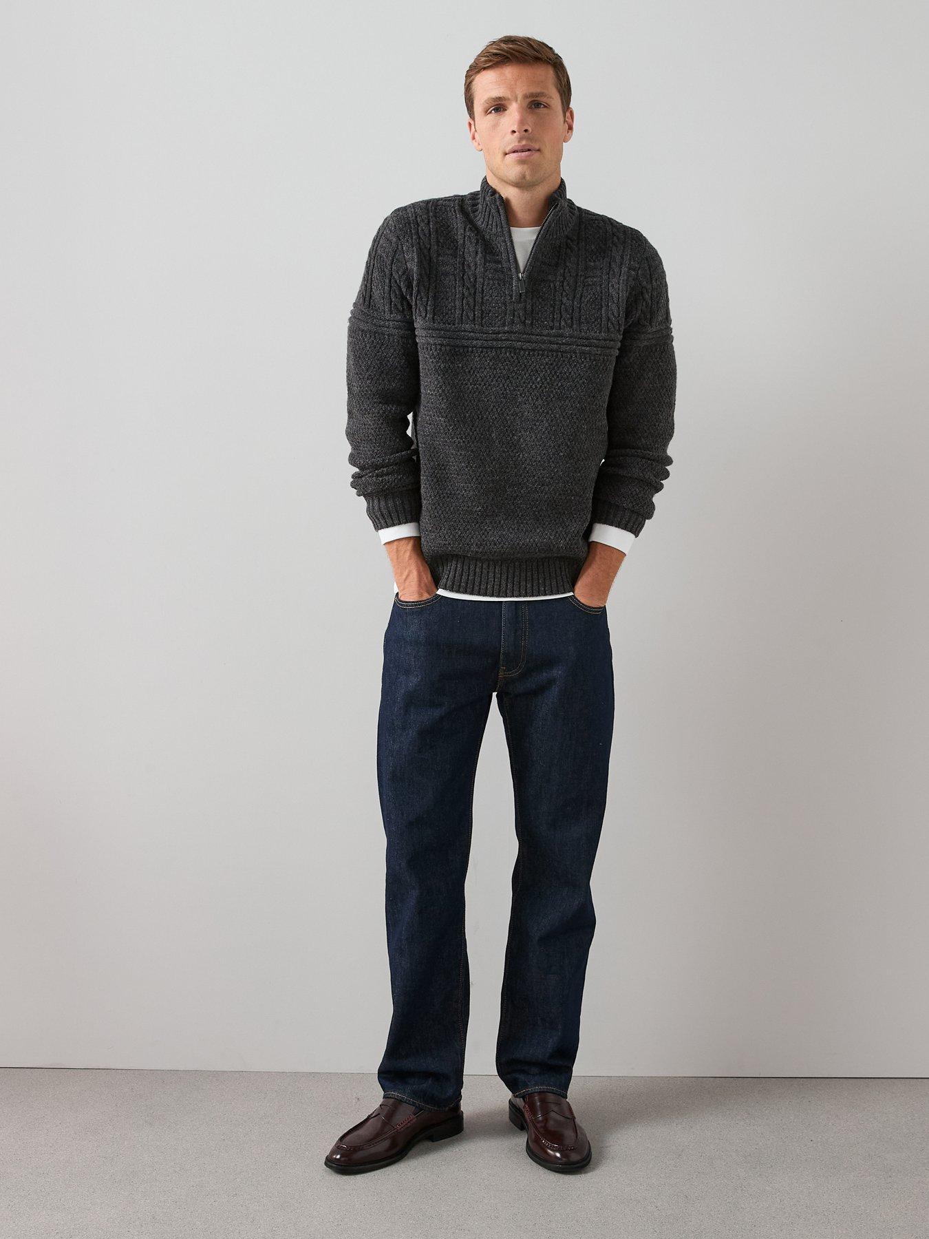 the-very-collection-wool-blend-cable-knit-14-zip-jumper-charcoalback