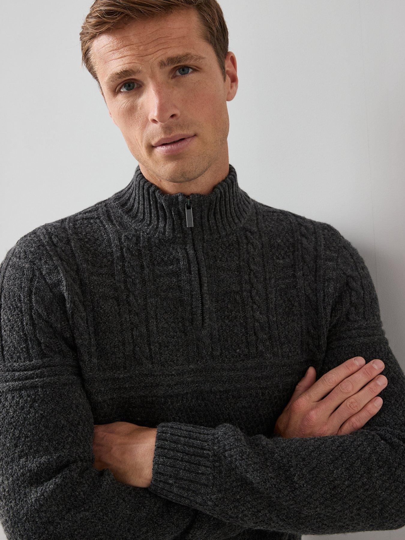 the-very-collection-wool-blend-cable-knit-14-zip-jumper-charcoaldetail