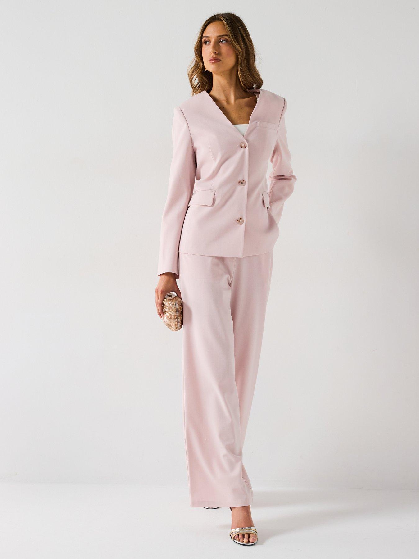 six-stories-collarless-tailored-jacket-pinkoutfit