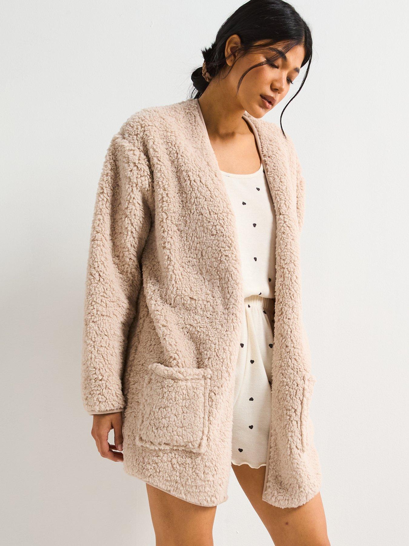 Image 1 of 6 of V by Very Borg Cardigan - Cream