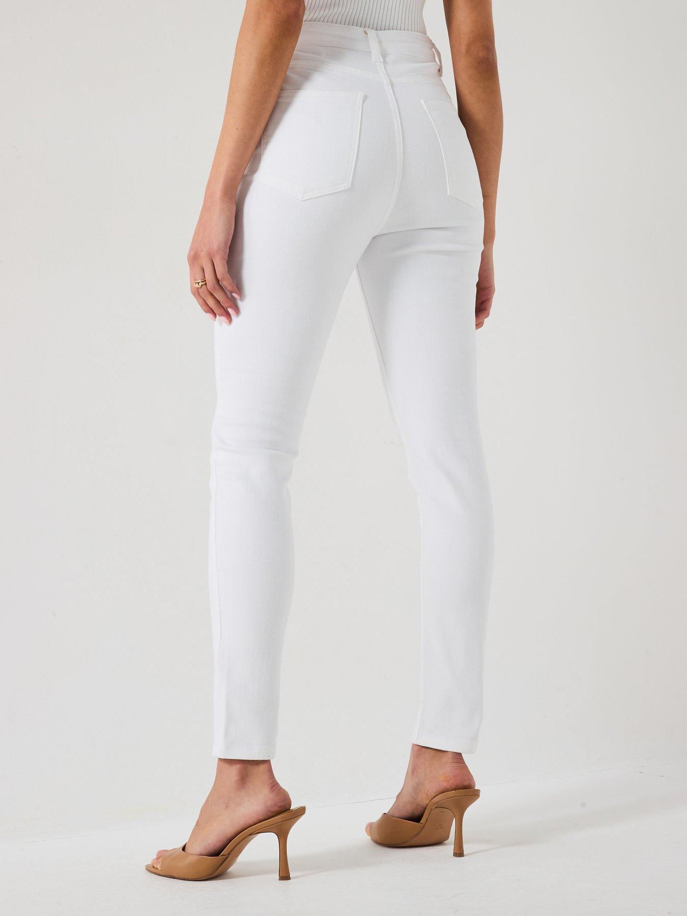 Image 2 of 6 of V by Very Supersoft Skinny Jeans - White