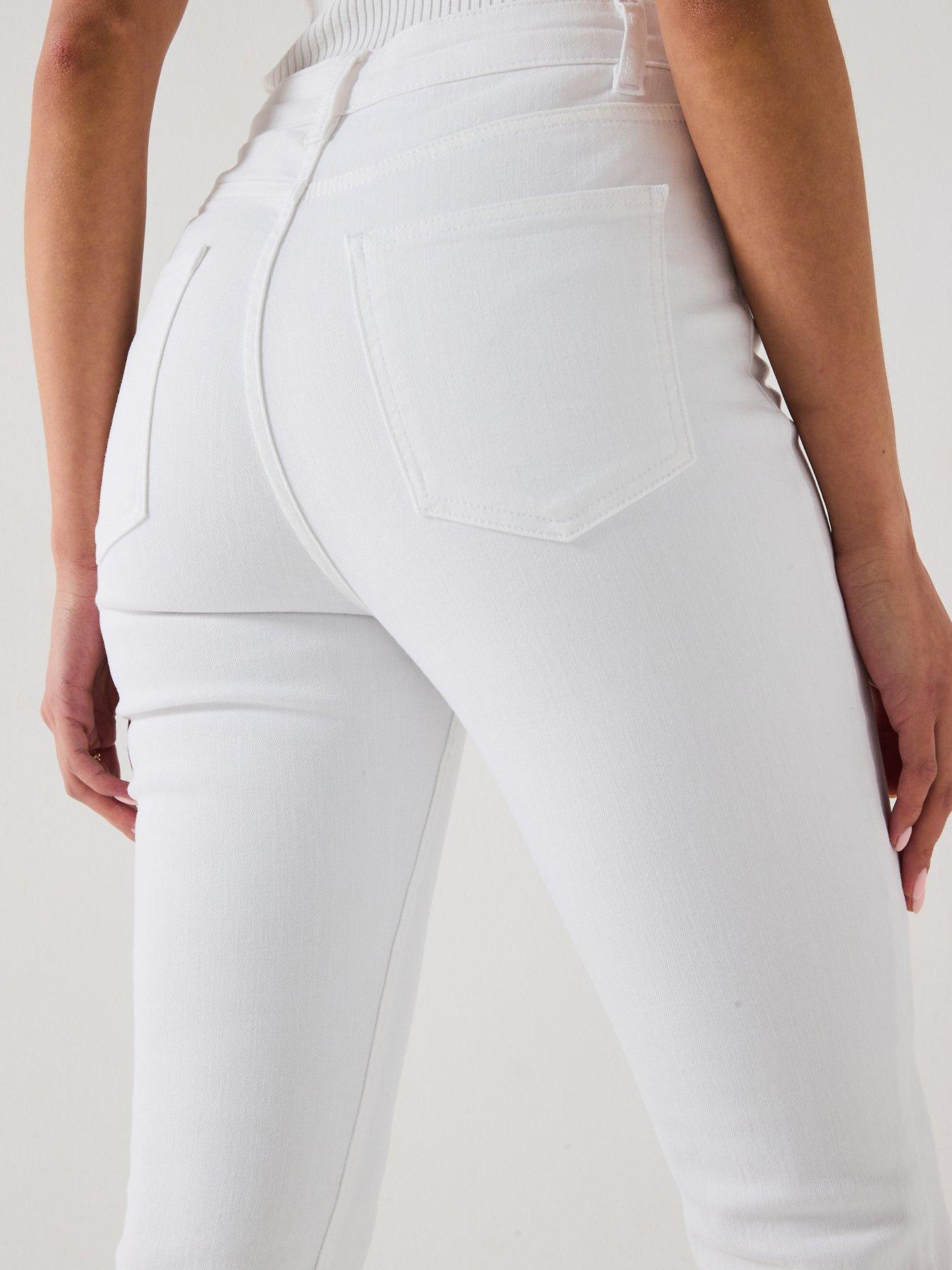 Image 4 of 6 of V by Very Supersoft Skinny Jeans - White