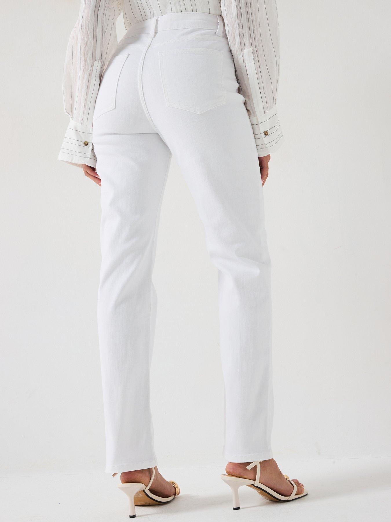 Image 2 of 6 of V by Very Sculpt Straight Leg Jeans - White