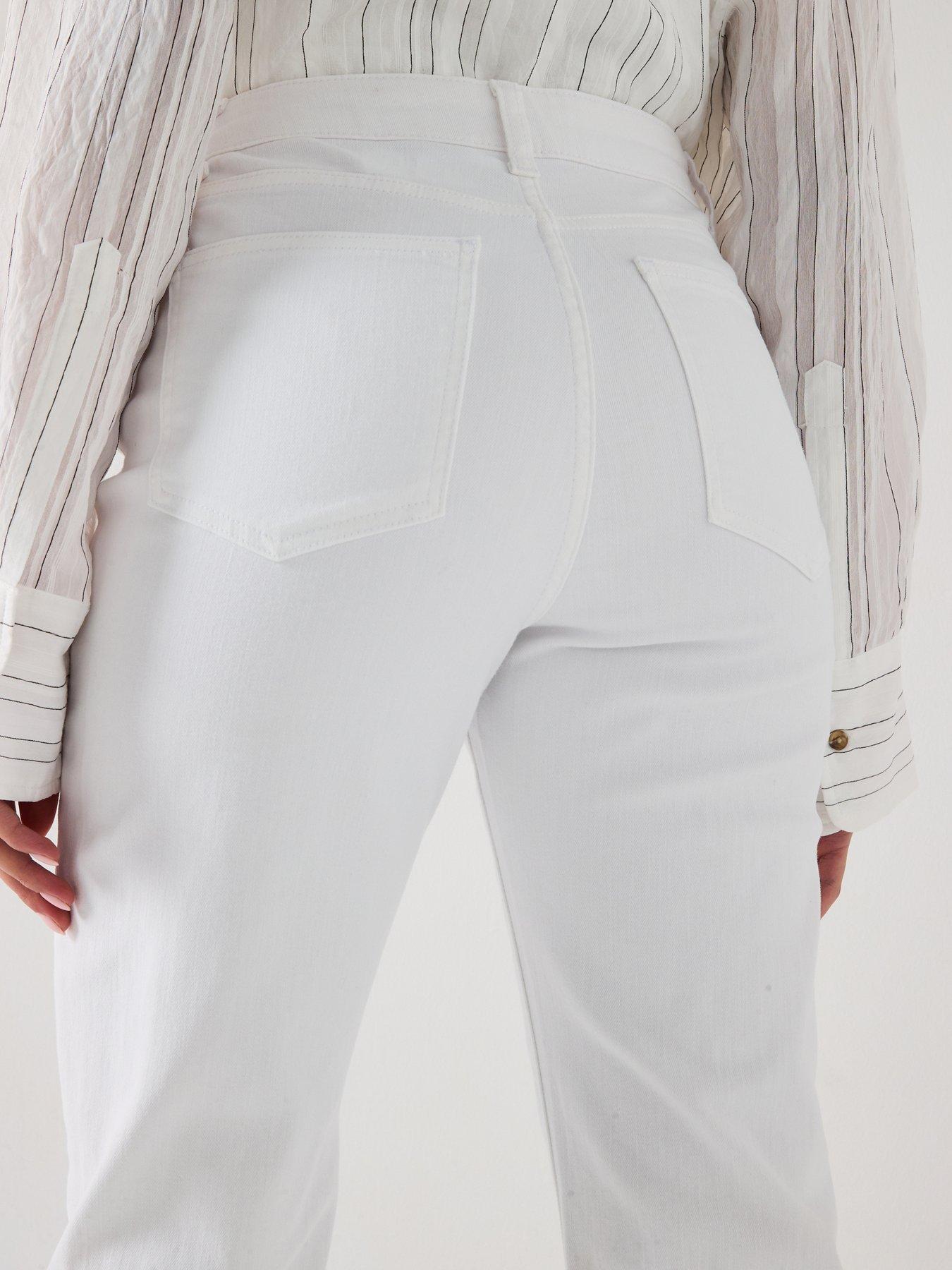 Image 4 of 6 of V by Very Sculpt Straight Leg Jeans - White