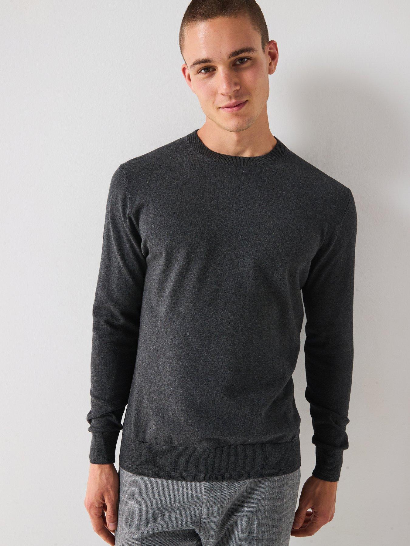 the-very-collection-cotton-rich-knitted-crew-neck-jumper-charcoal